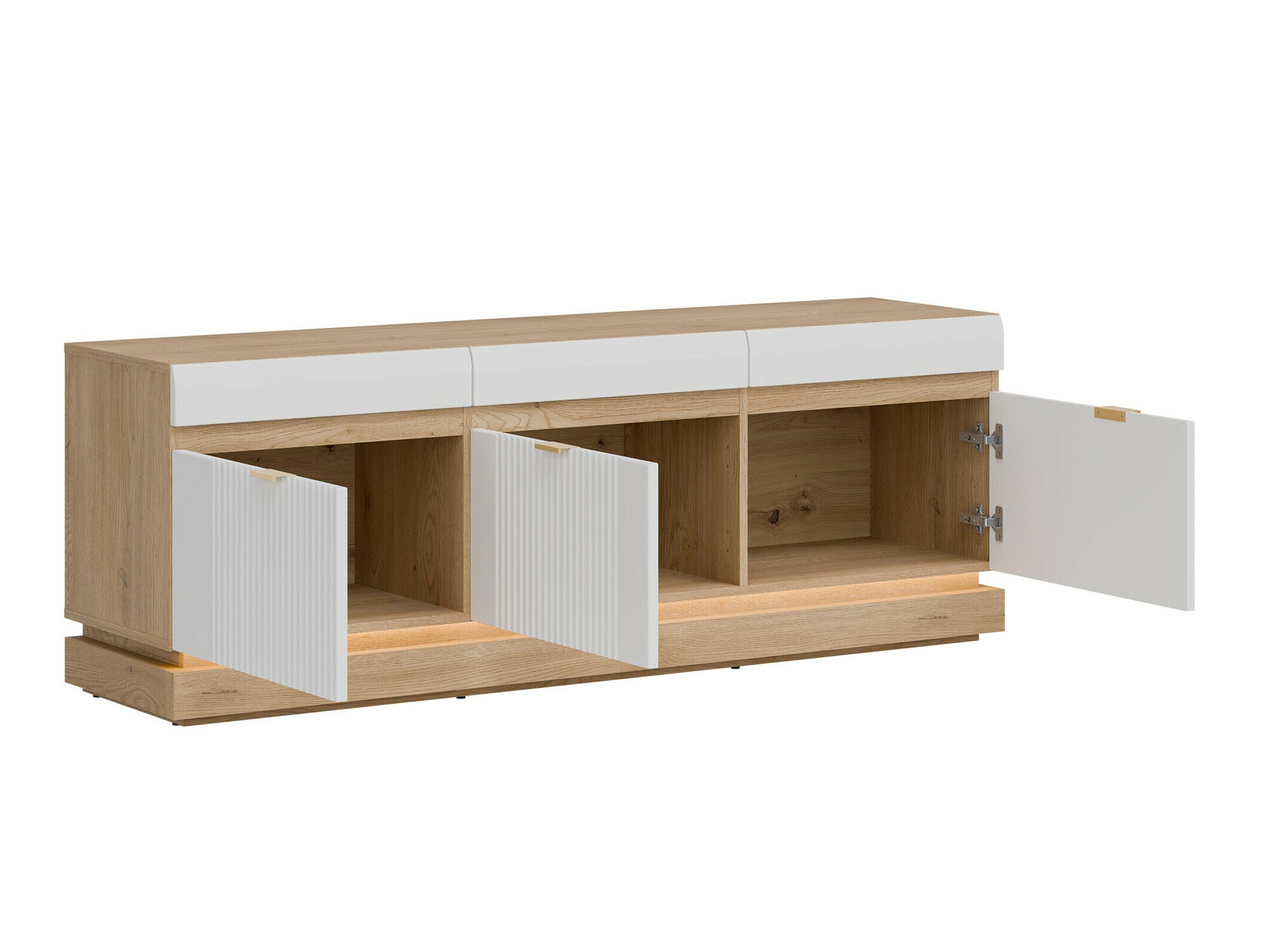 Set de living Teselbu 116 (Alb + Stejar)