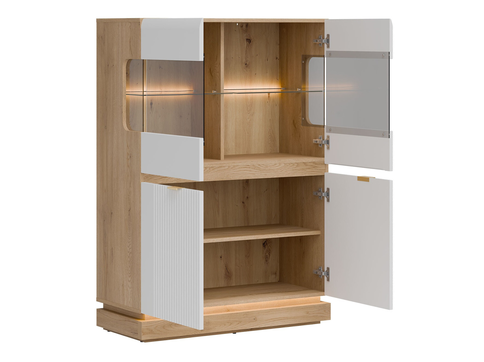 Set de living Teselbu 116 (Alb + Stejar)