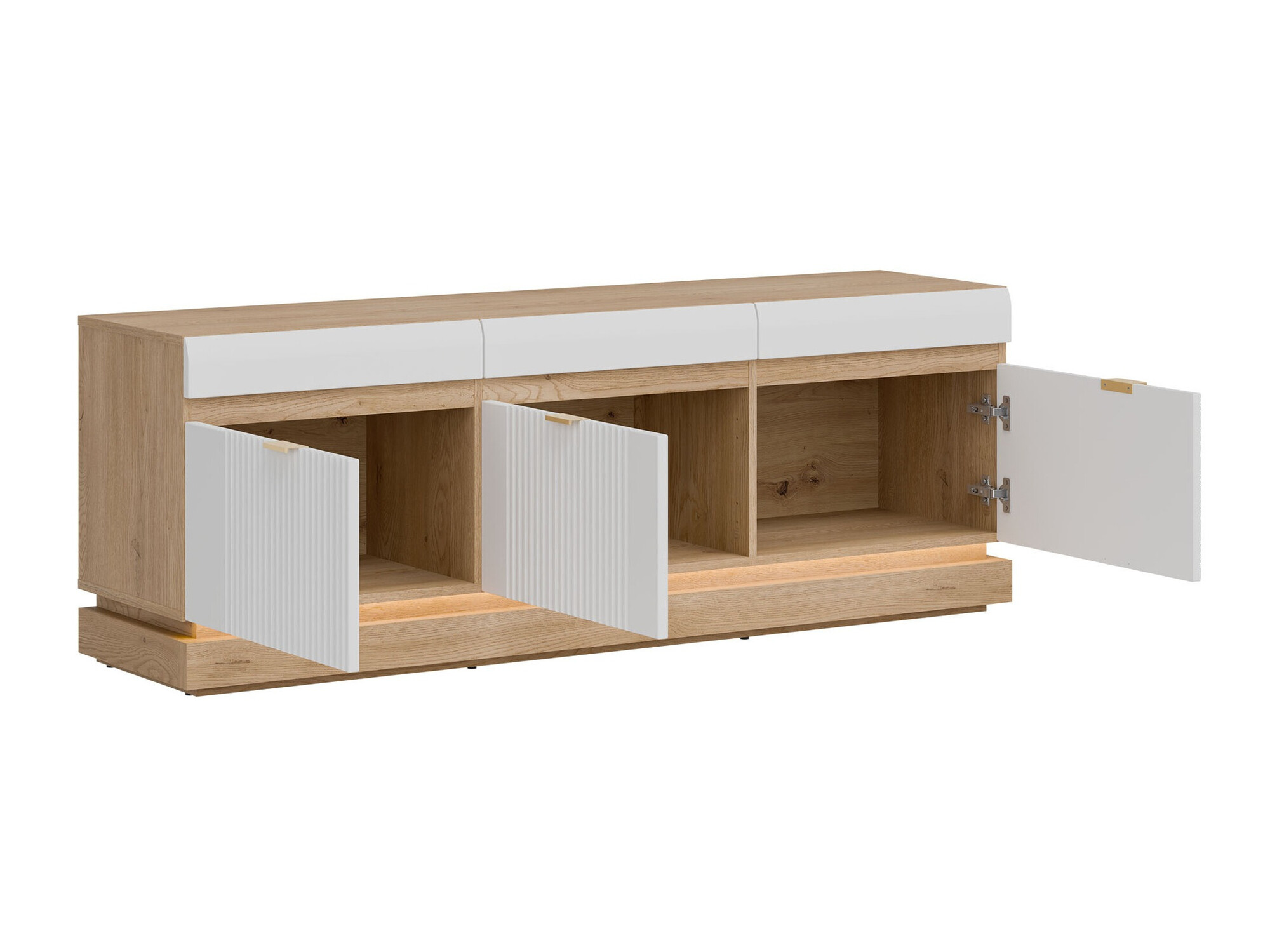 Set de living Teselbu 116 (Alb + Stejar)