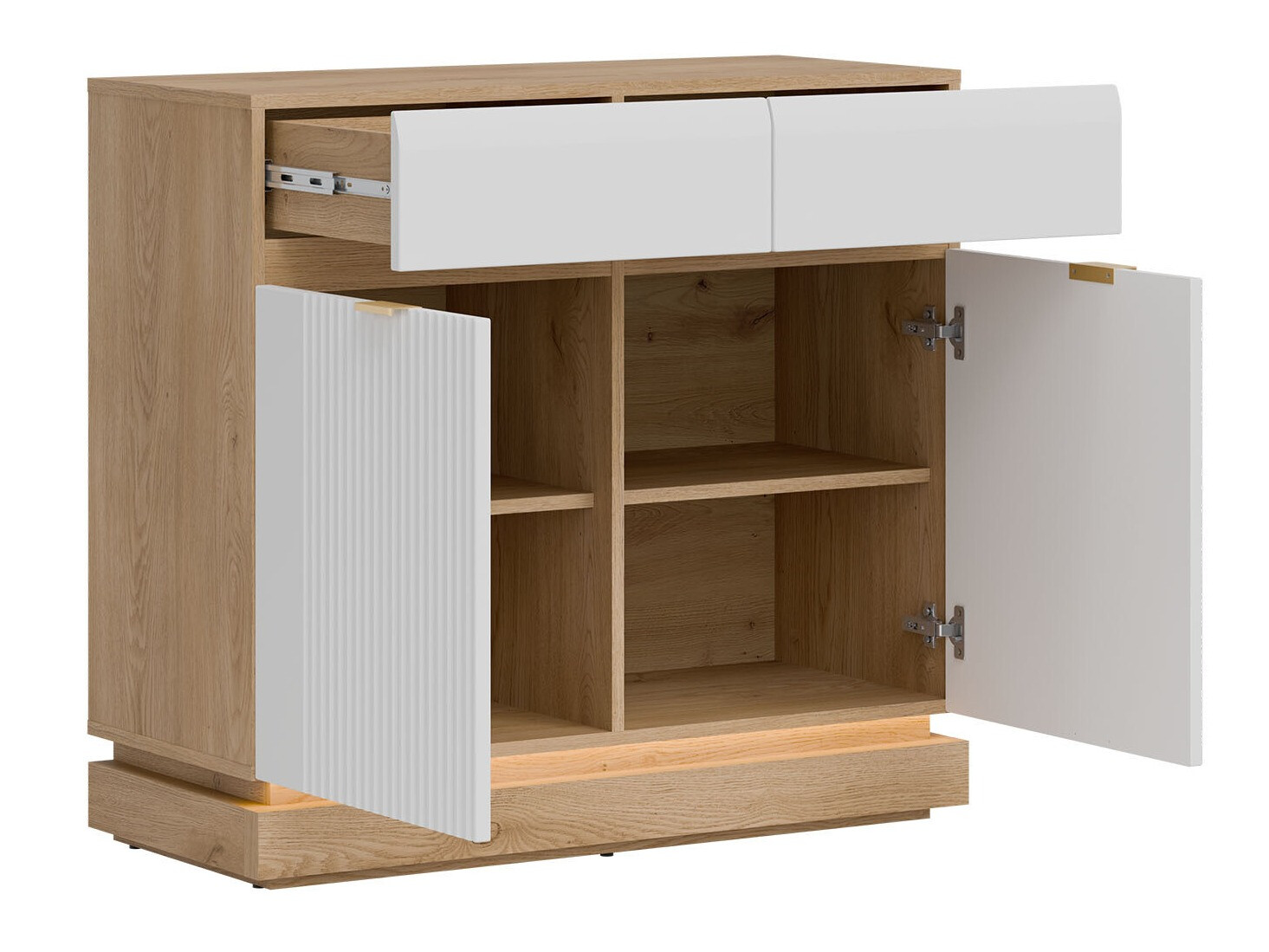 Set de living Teselbu 116 (Alb + Stejar)