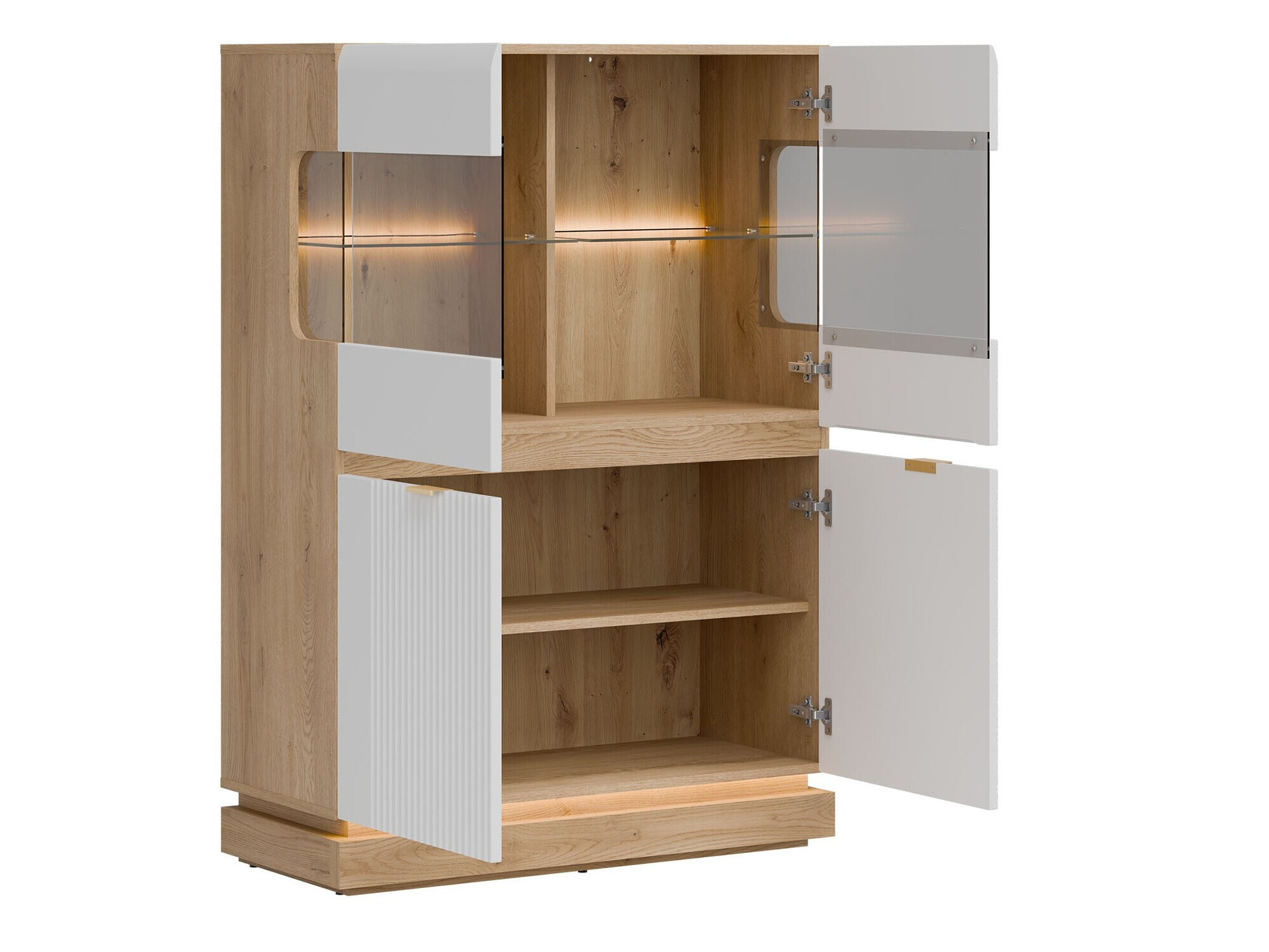 Set de living Teselbu 116 (Alb + Stejar)