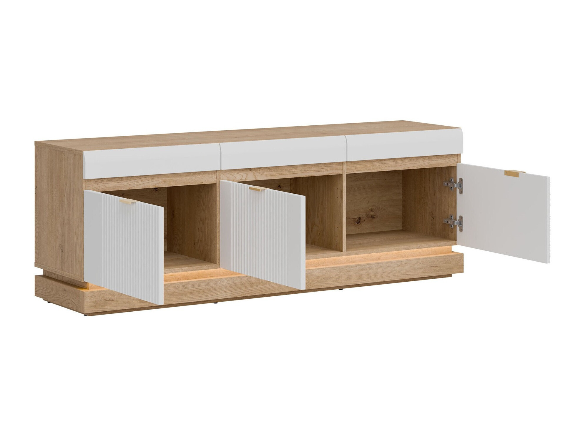 Set de living Teselbu 116 (Alb + Stejar)
