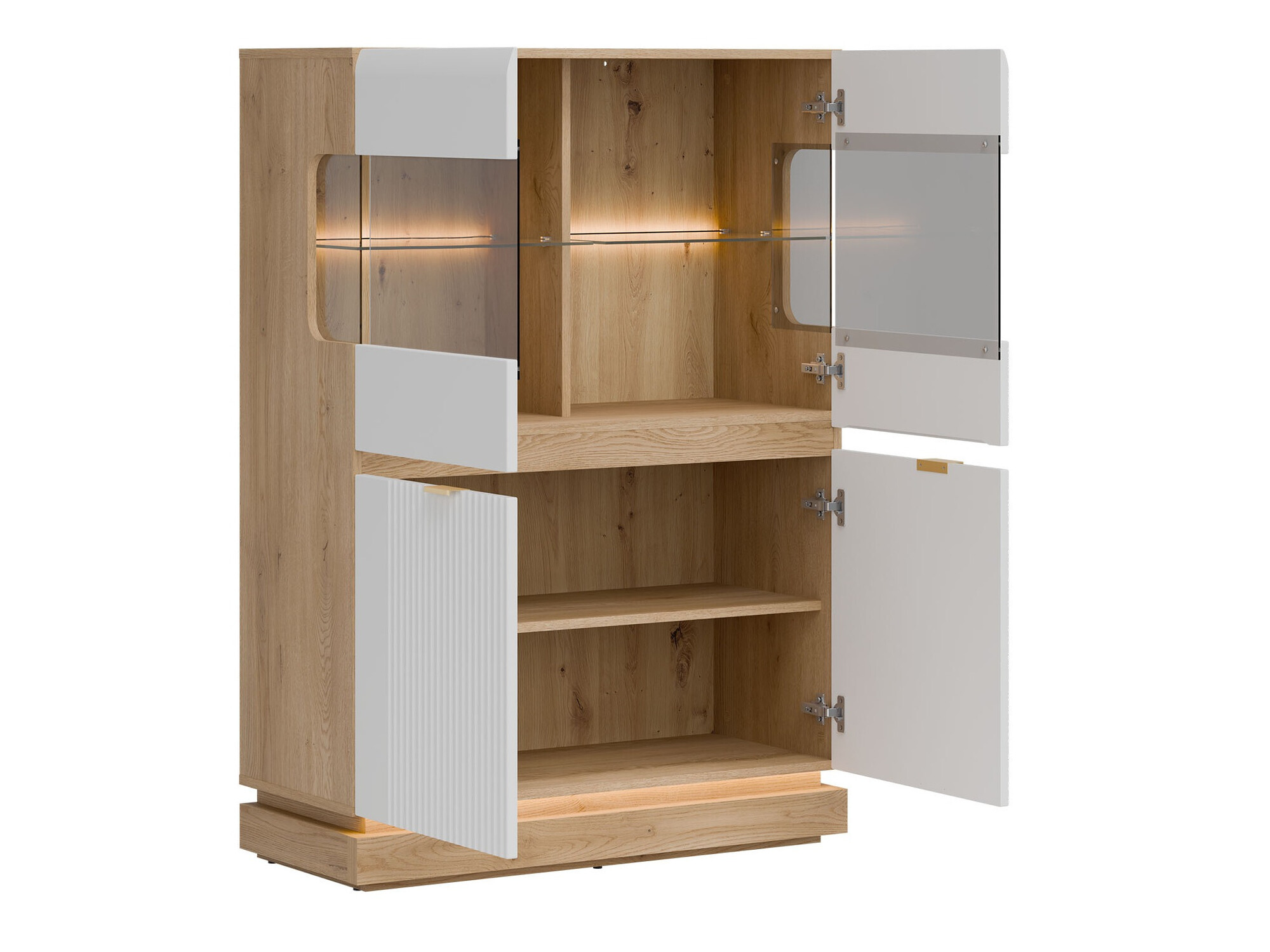 Set de living Teselbu 116 (Alb + Stejar)