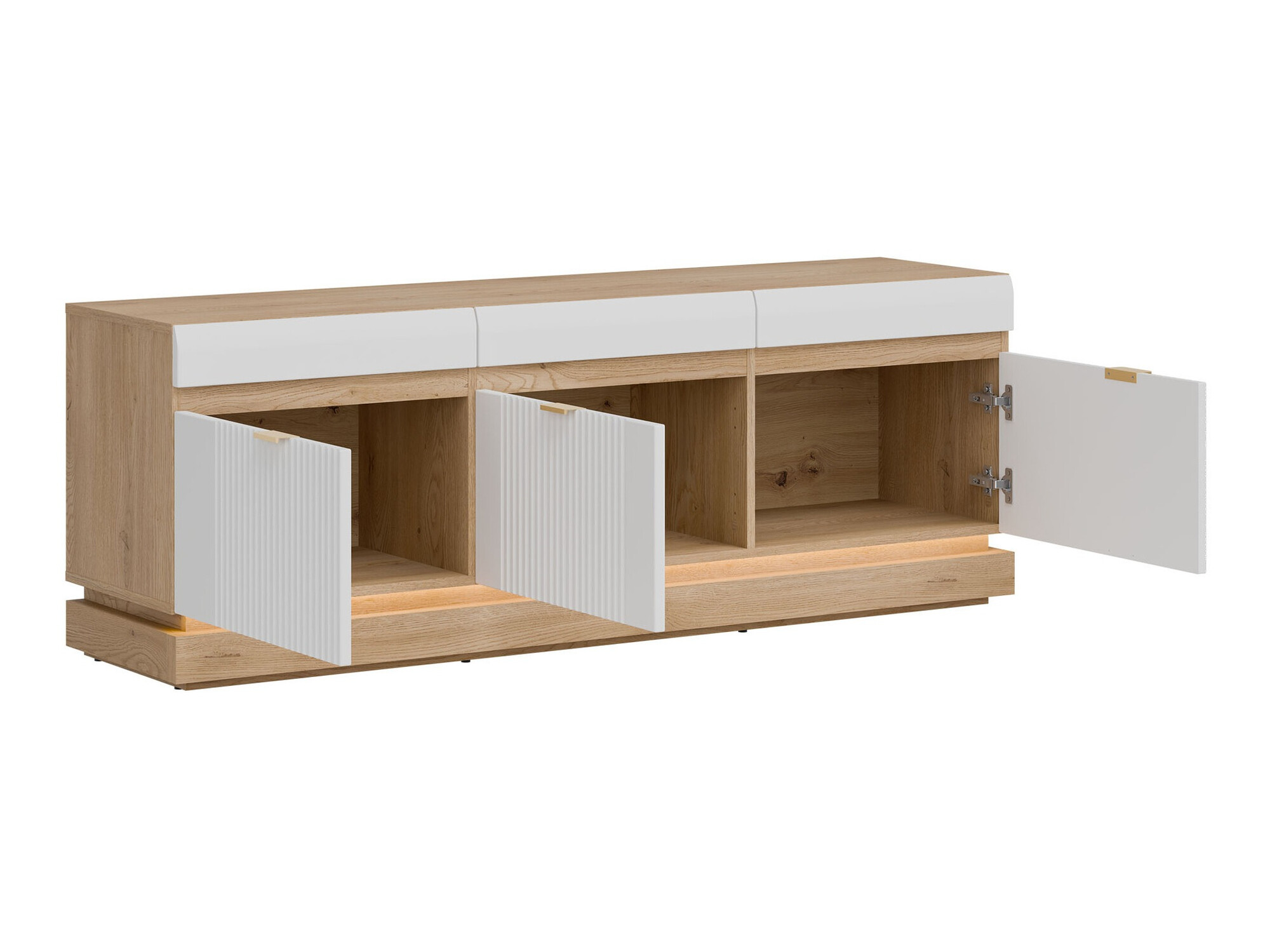Set de living Teselbu 116 (Alb + Stejar)