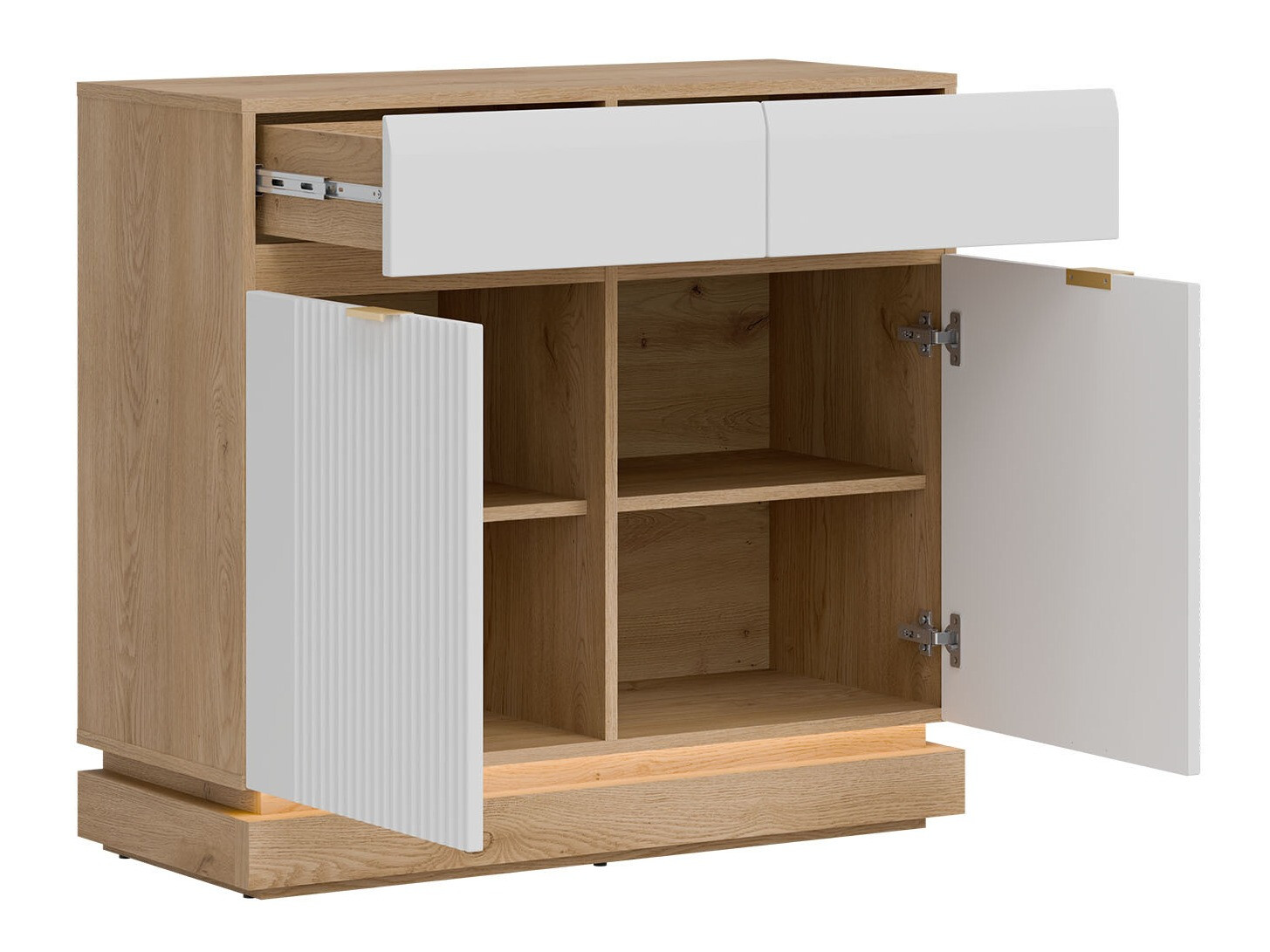 Set de living Teselbu 116 (Alb + Stejar)