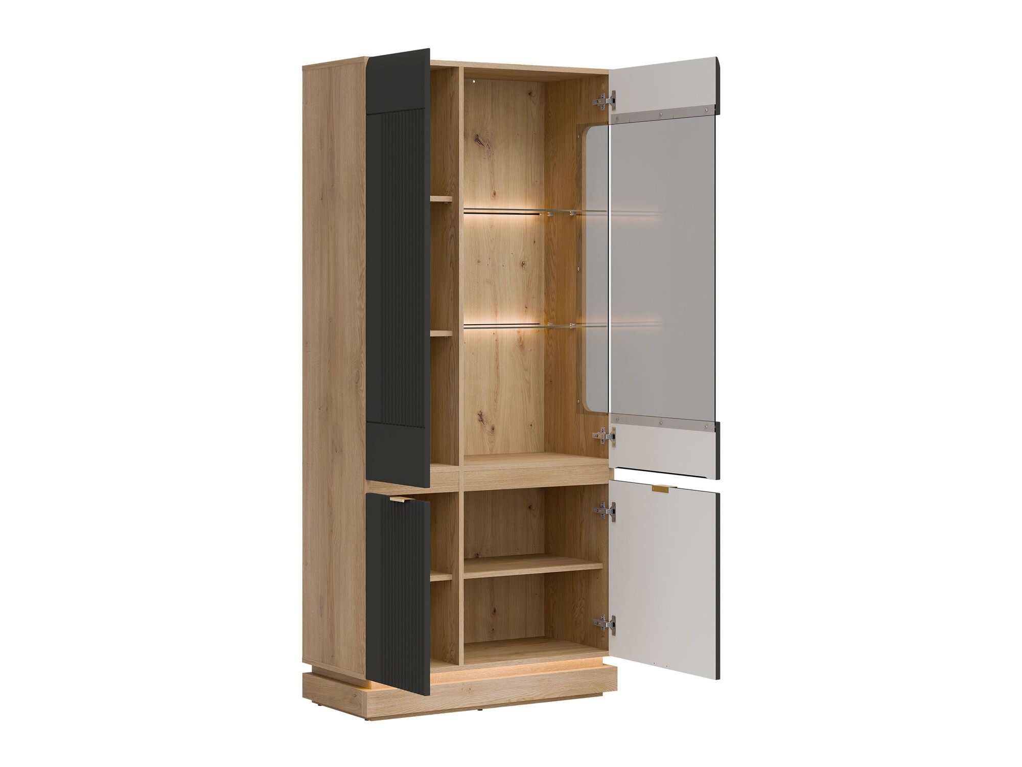 Set de living Teselbu 116 (Antracit + Stejar)