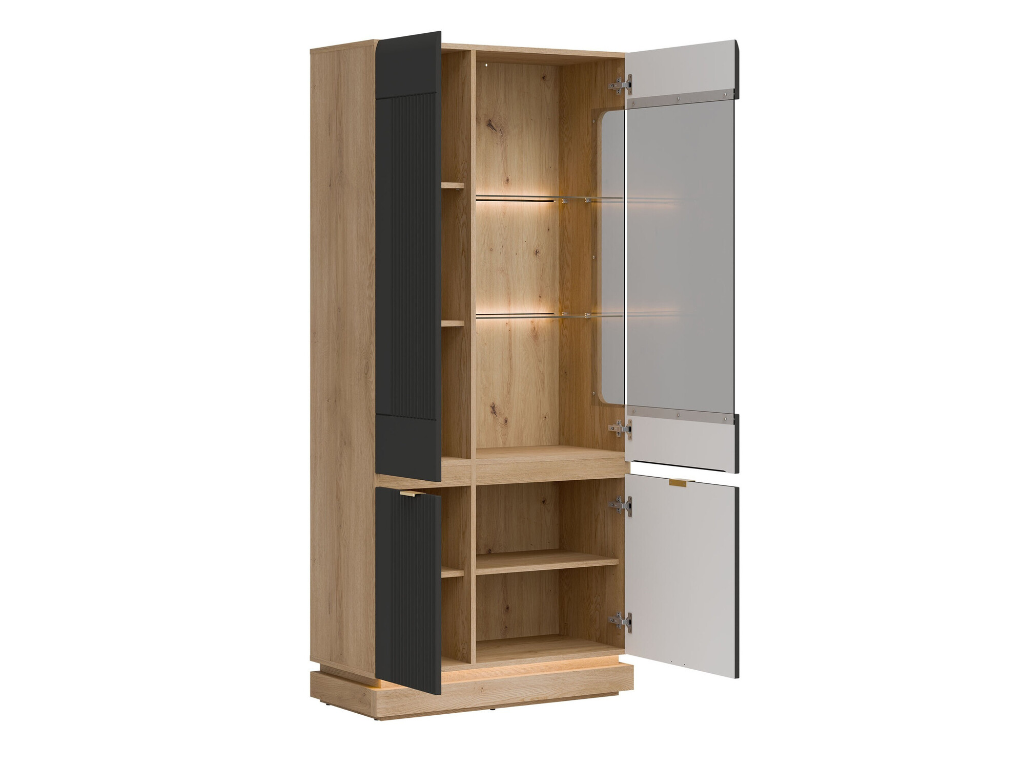 Set de living Teselbu 116 (Antracit + Stejar)