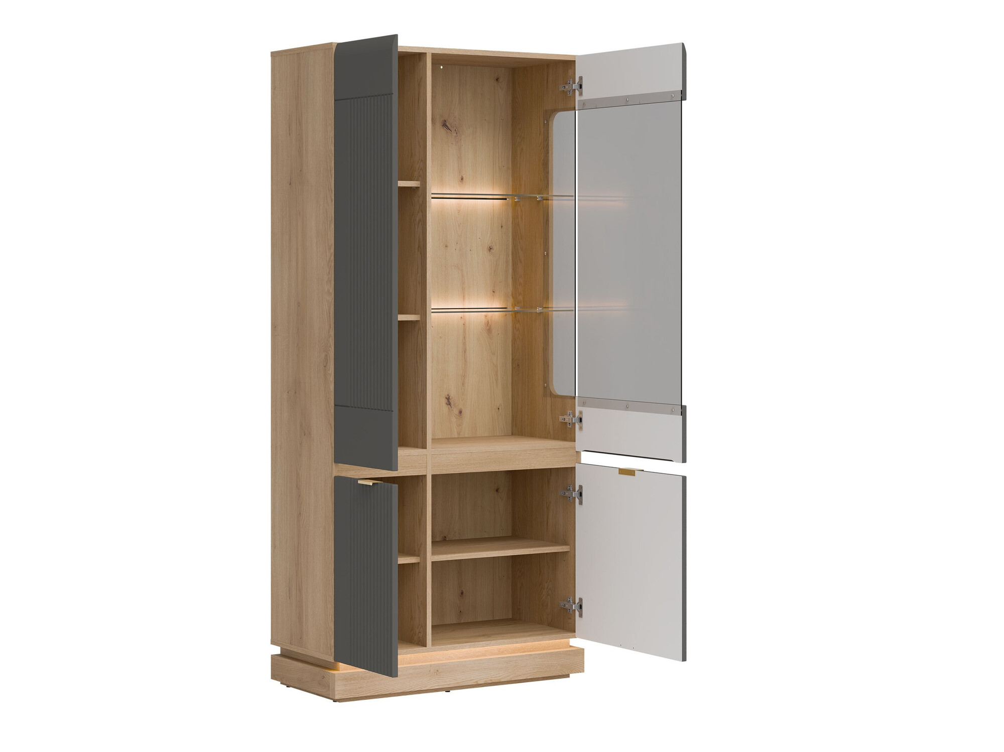 Set de living Teselbu 116 (Gri + Stejar)