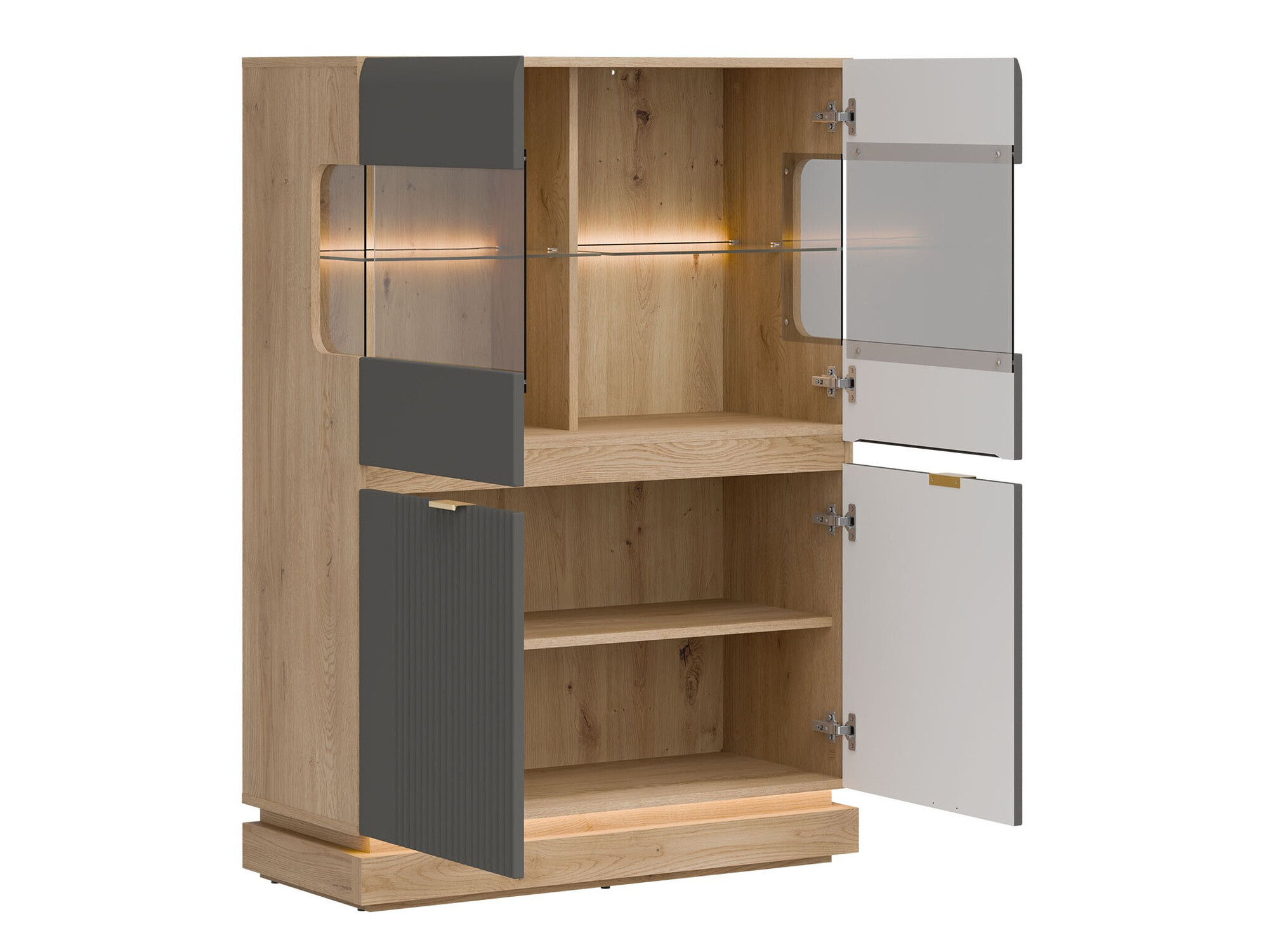 Set de living Teselbu 116 (Gri + Stejar)