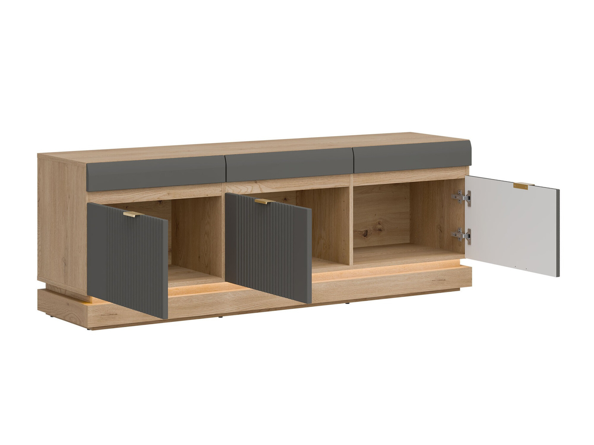 Set de living Teselbu 116 (Gri + Stejar)