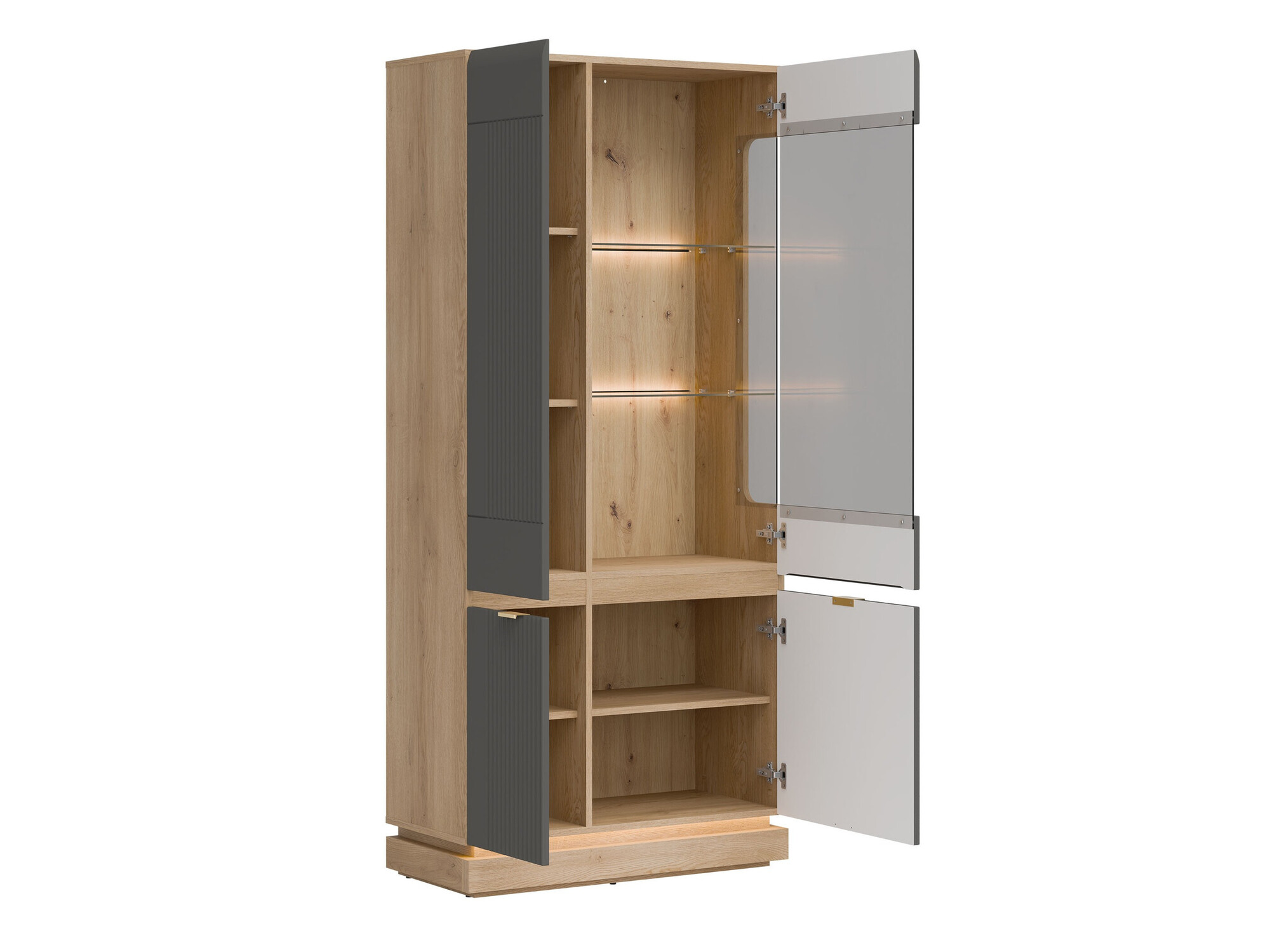 Set de living Teselbu 116 (Gri + Stejar)