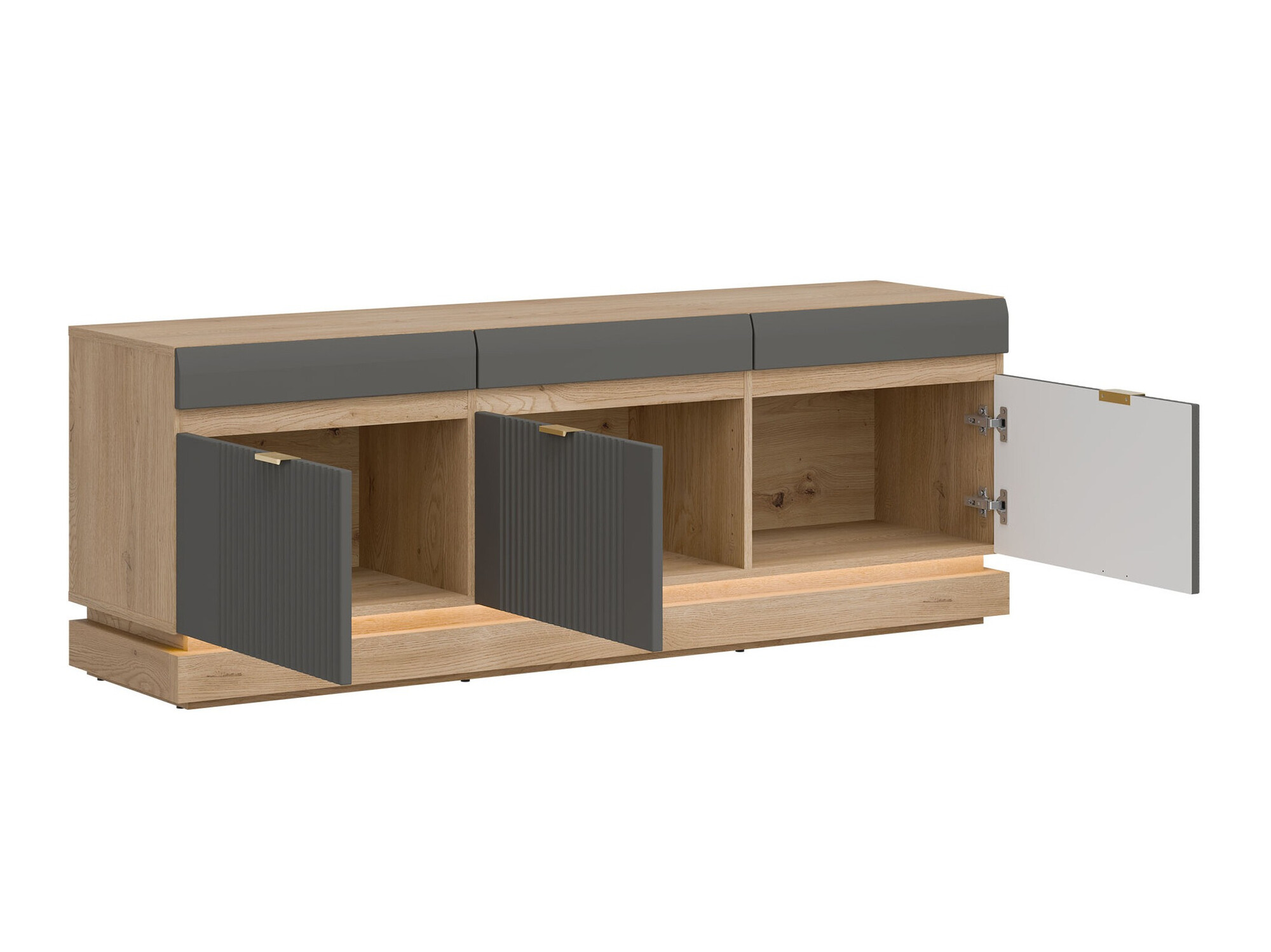 Set de living Teselbu 116 (Gri + Stejar)