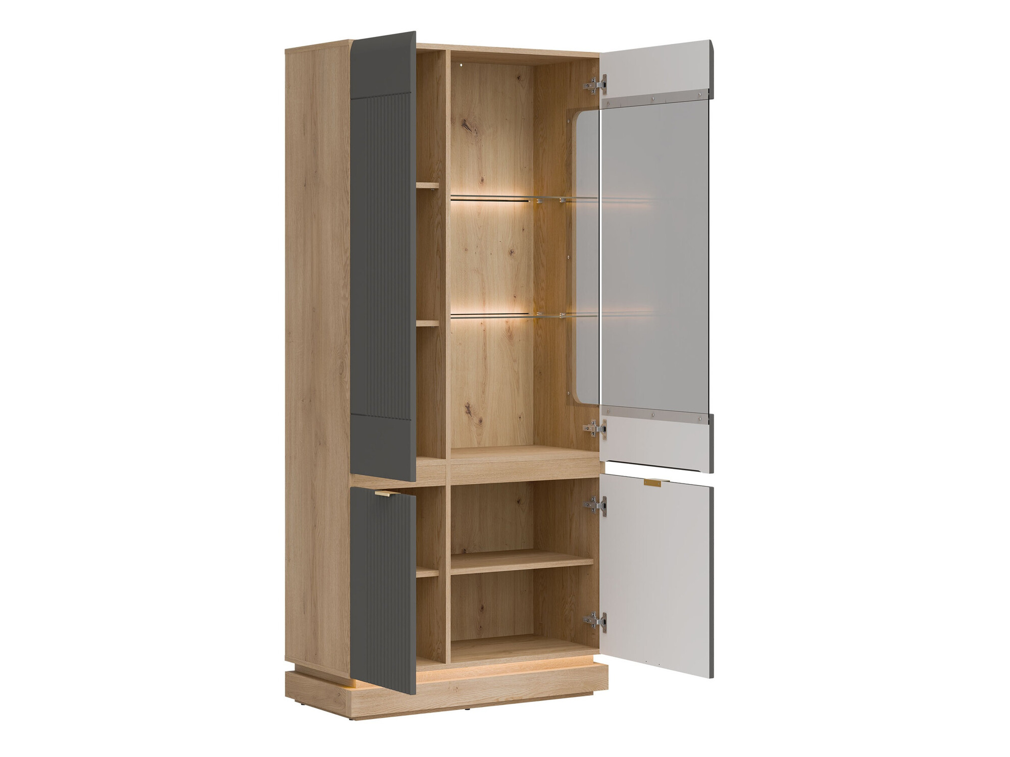 Set de living Teselbu 116 (Gri + Stejar)
