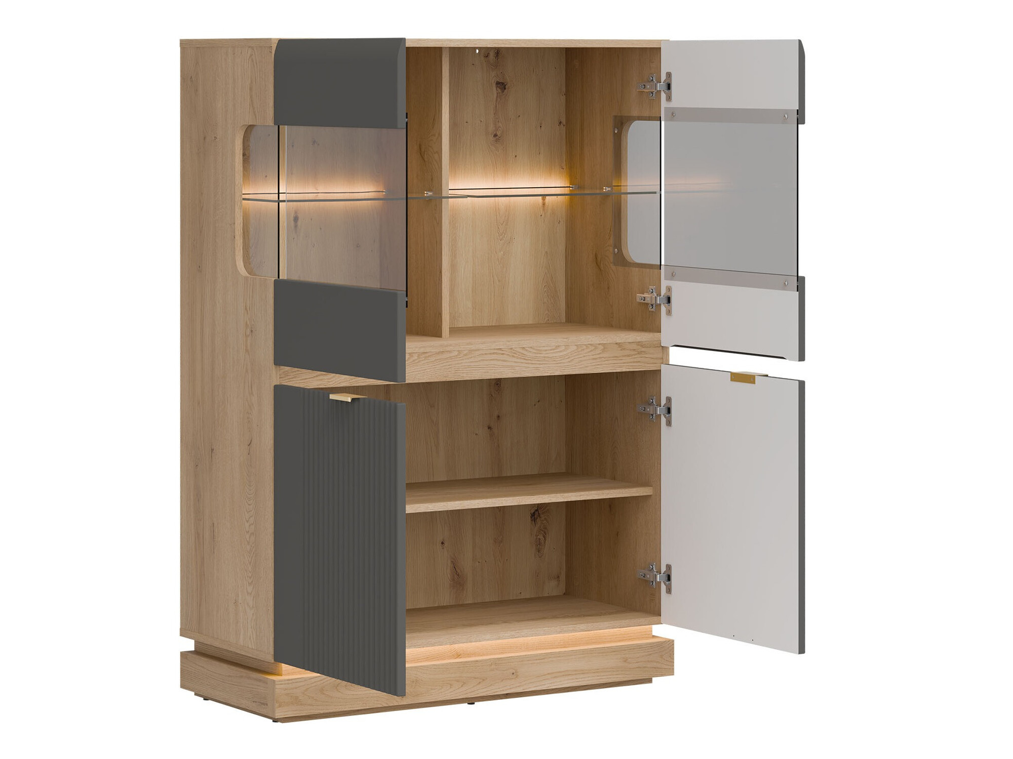 Set de living Teselbu 116 (Gri + Stejar)