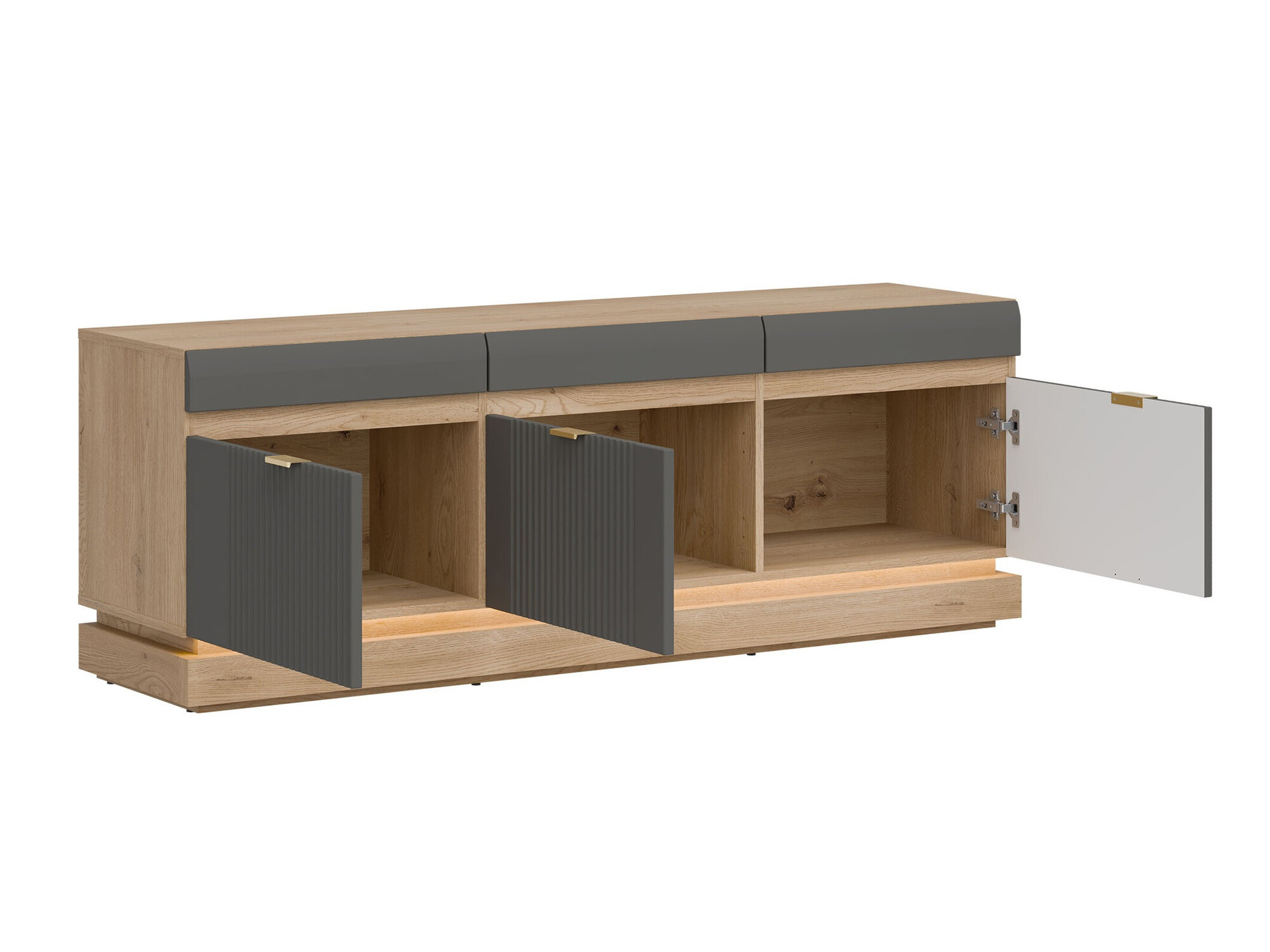 Set de living Teselbu 116 (Gri + Stejar)
