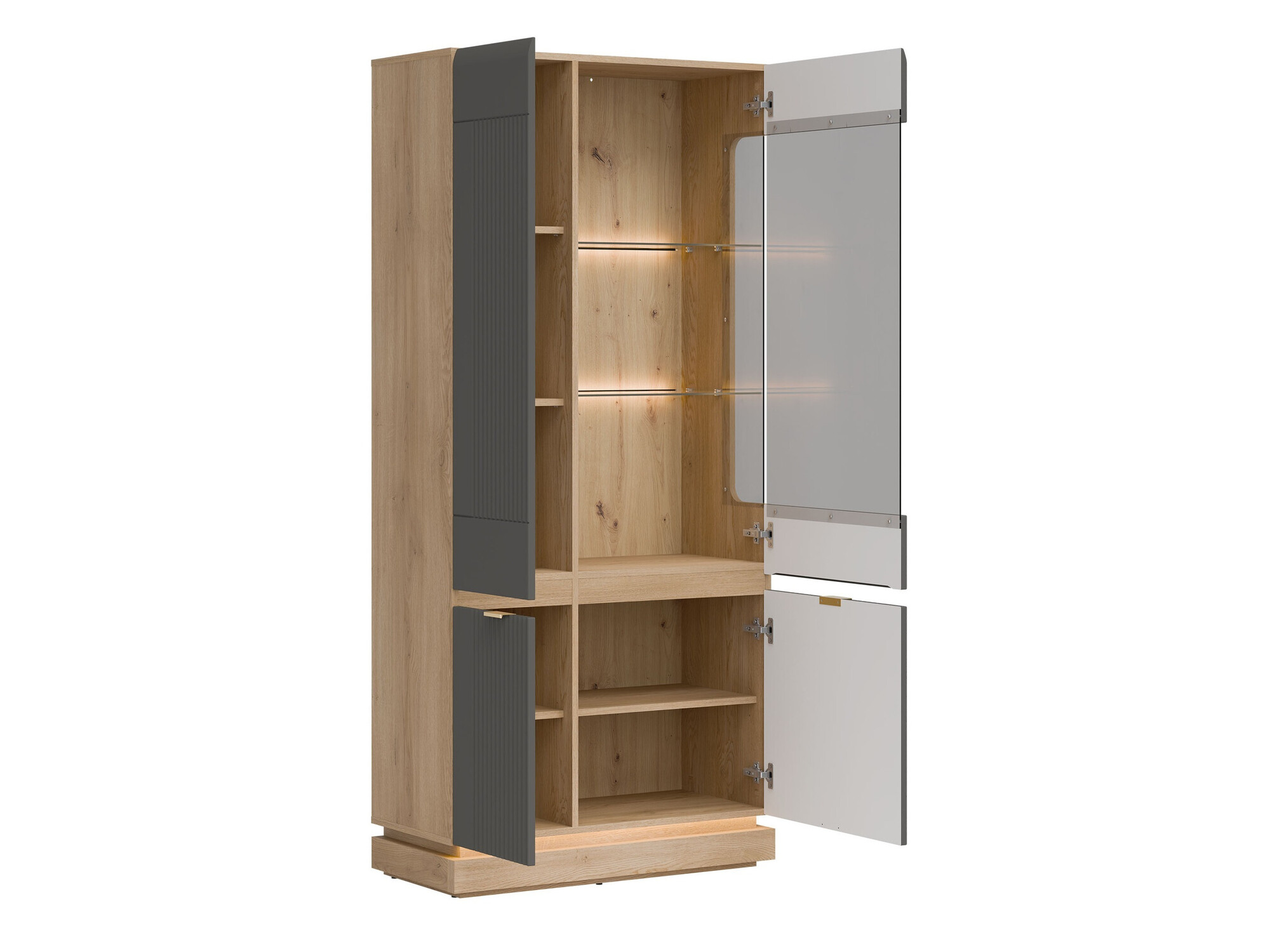Set de living Teselbu 116 (Gri + Stejar)