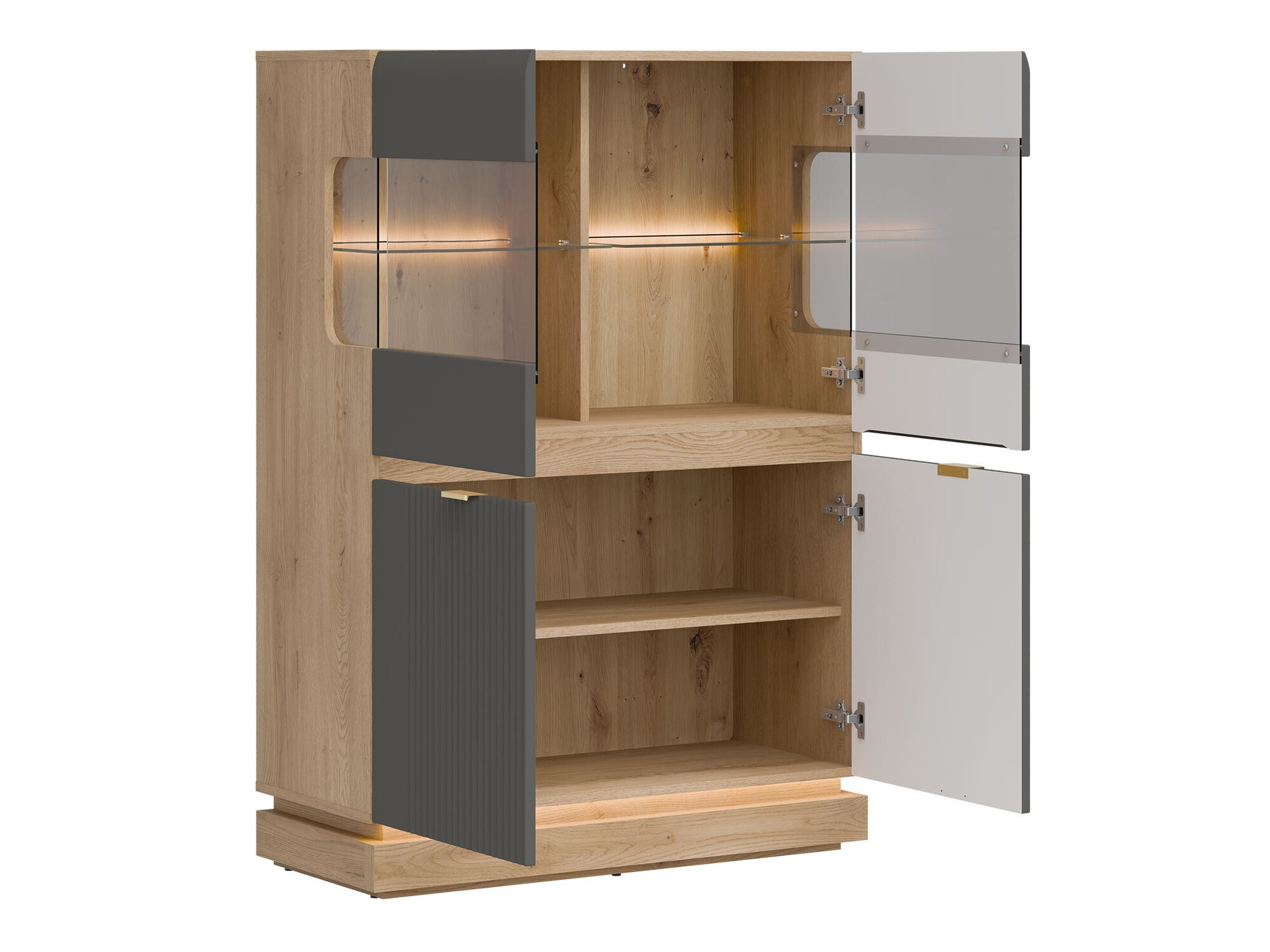 Set de living Teselbu 116 (Gri + Stejar)