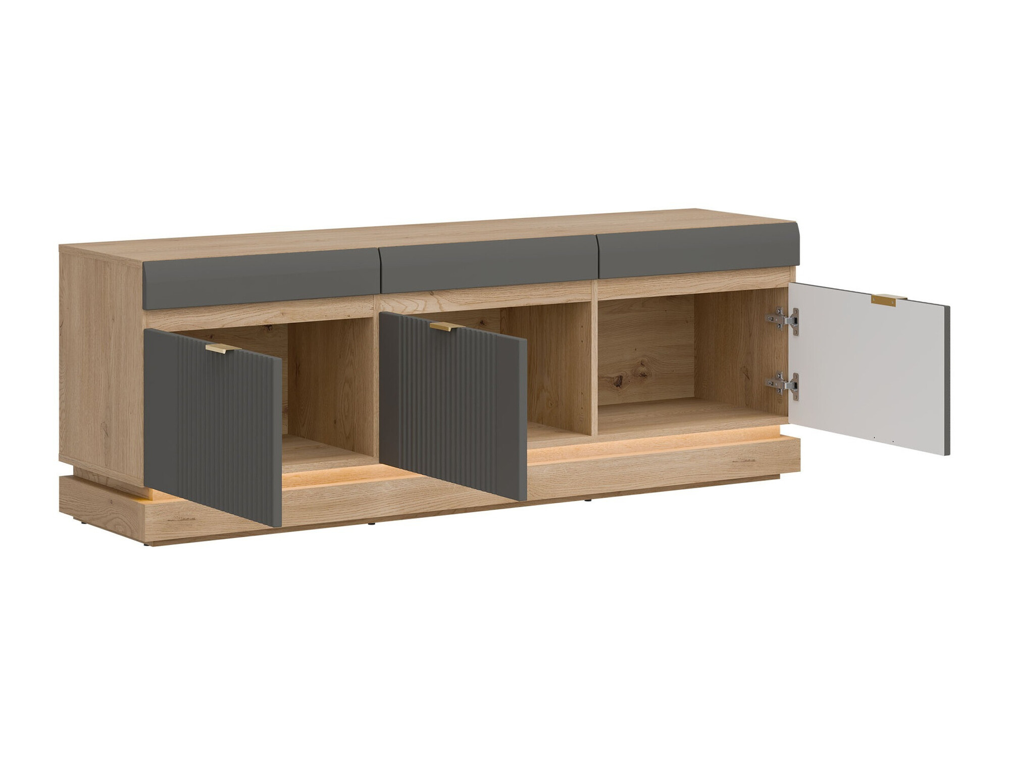 Set de living Teselbu 116 (Gri + Stejar)