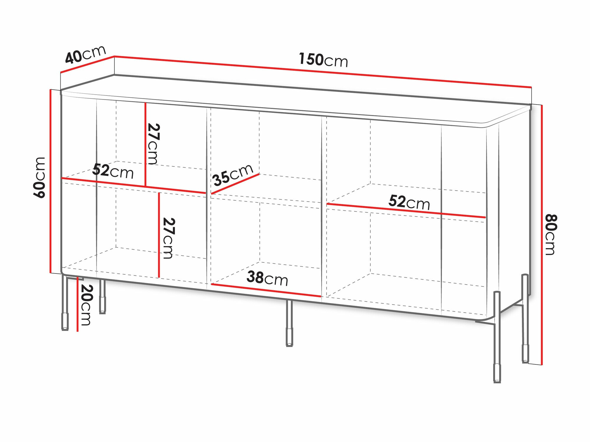 Bufet Nobilitas (Negru)