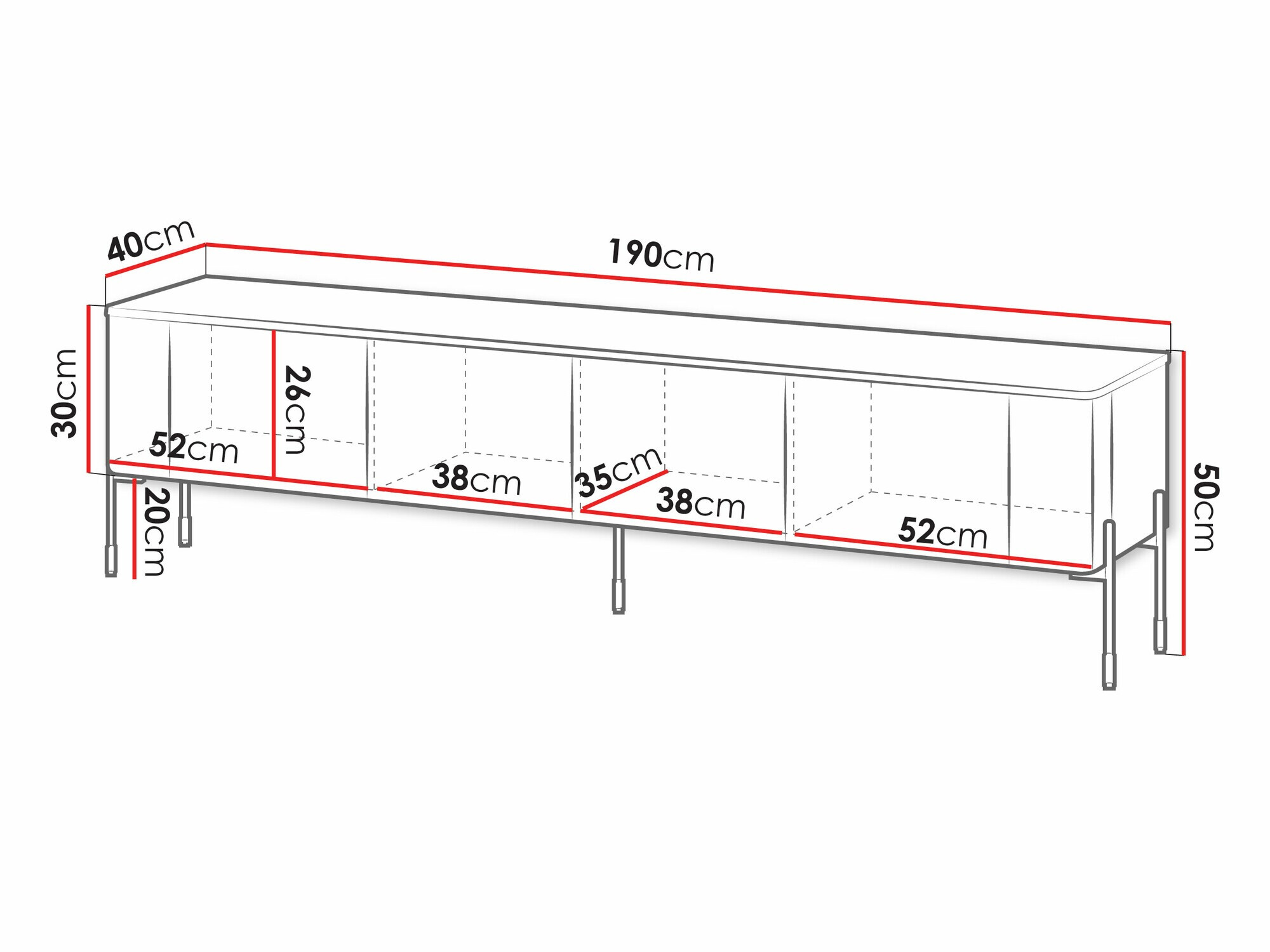 Comodă TV Nobilitas (Cașmir)