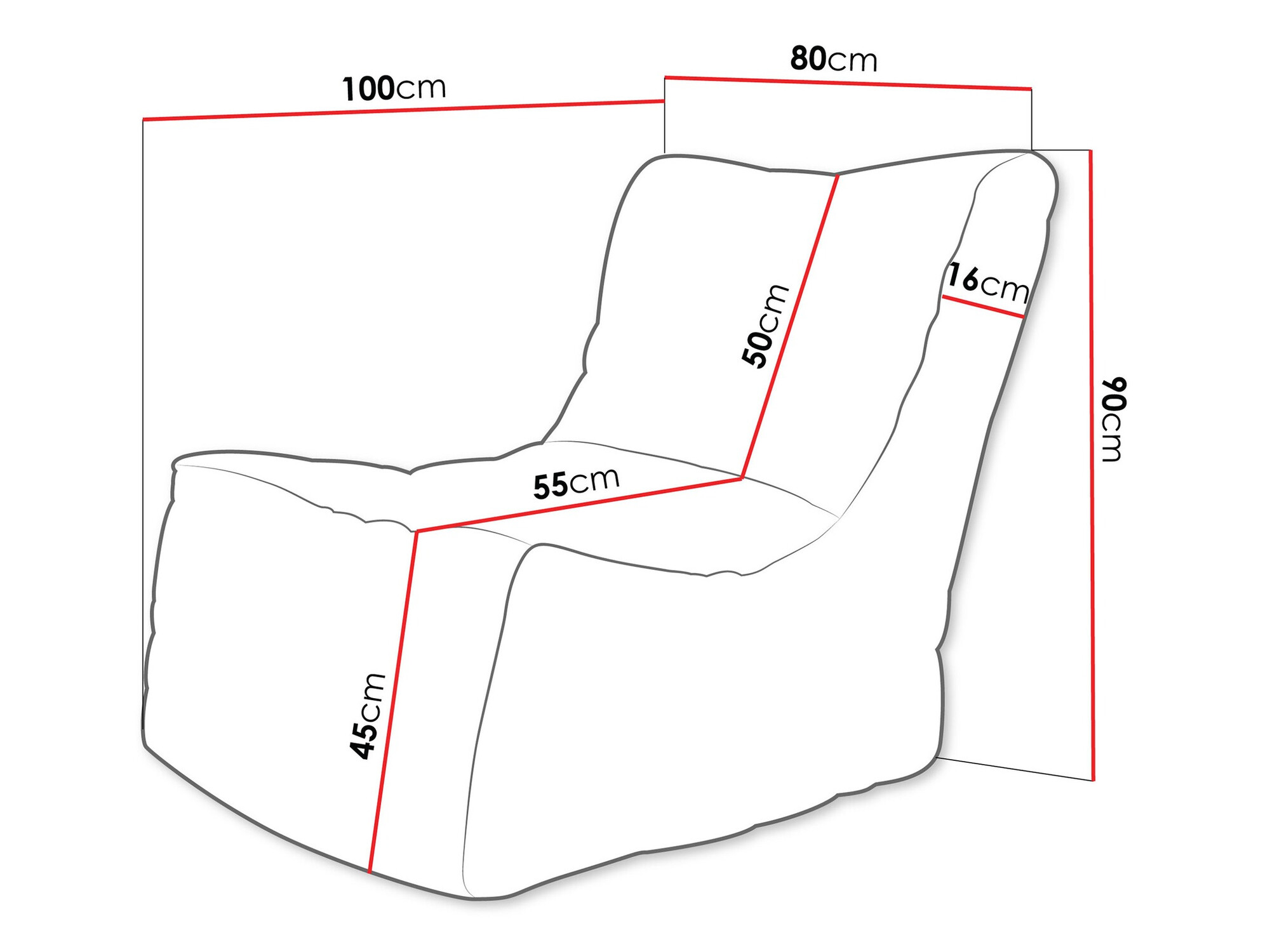 Fotoliu puf Passeral (Poso 27)