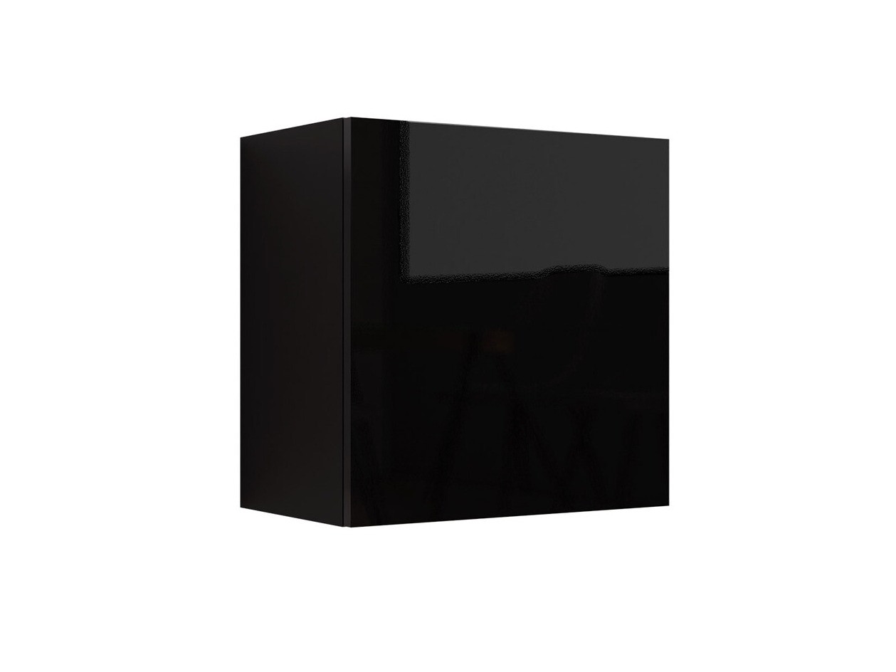 Dulap de perete Venenou 127 (Negru + Negru lucios)