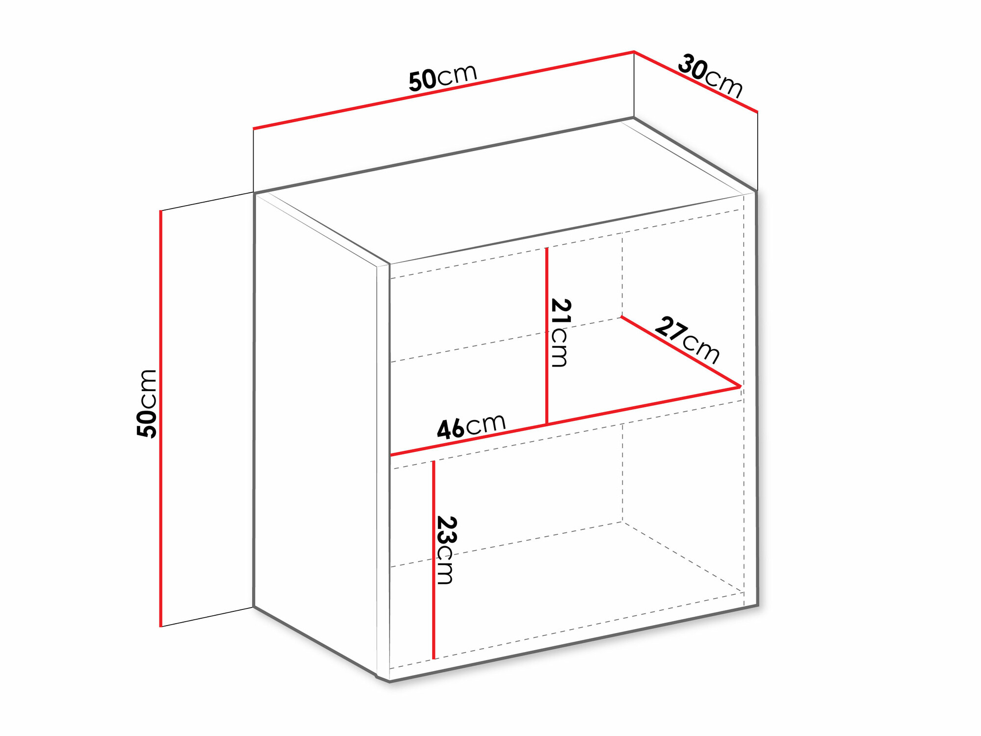 Dulap de perete Vilrin I (Alb + Alb lucios)