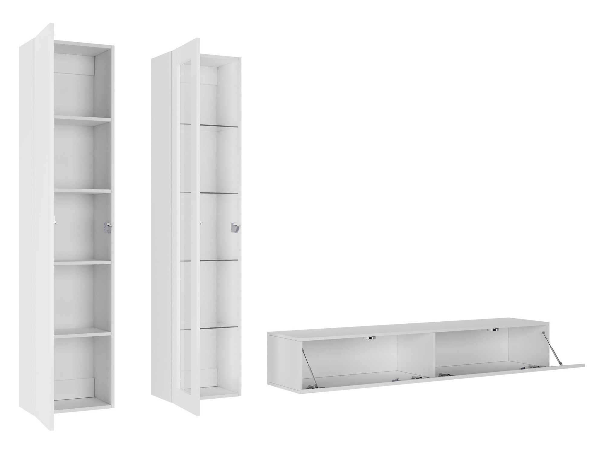 Set de living Vilrin I (Alb + Alb lucios)