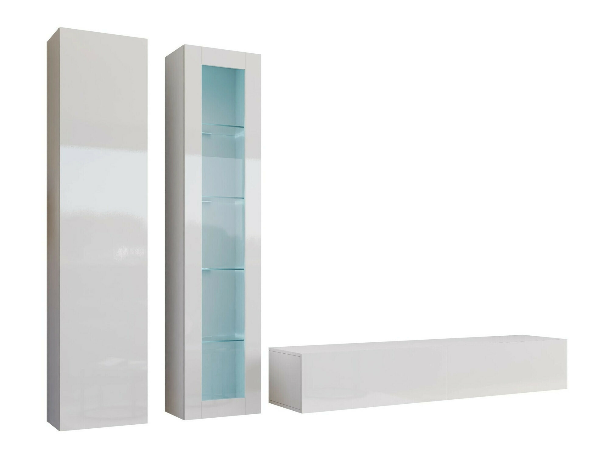 Set de living Vilrin I (Alb + Alb lucios)