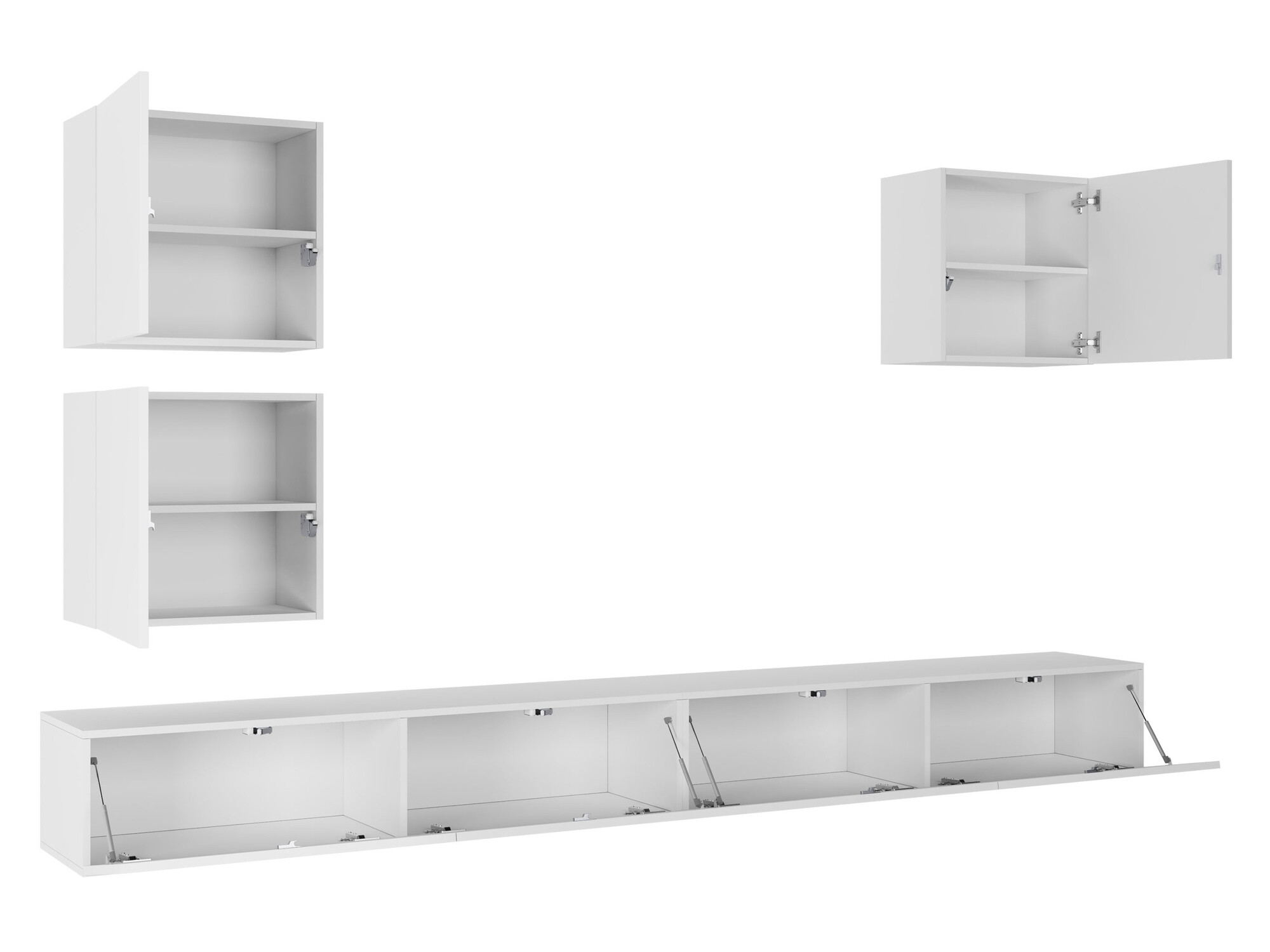 Set de living Vilrin III (Alb + Alb lucios)