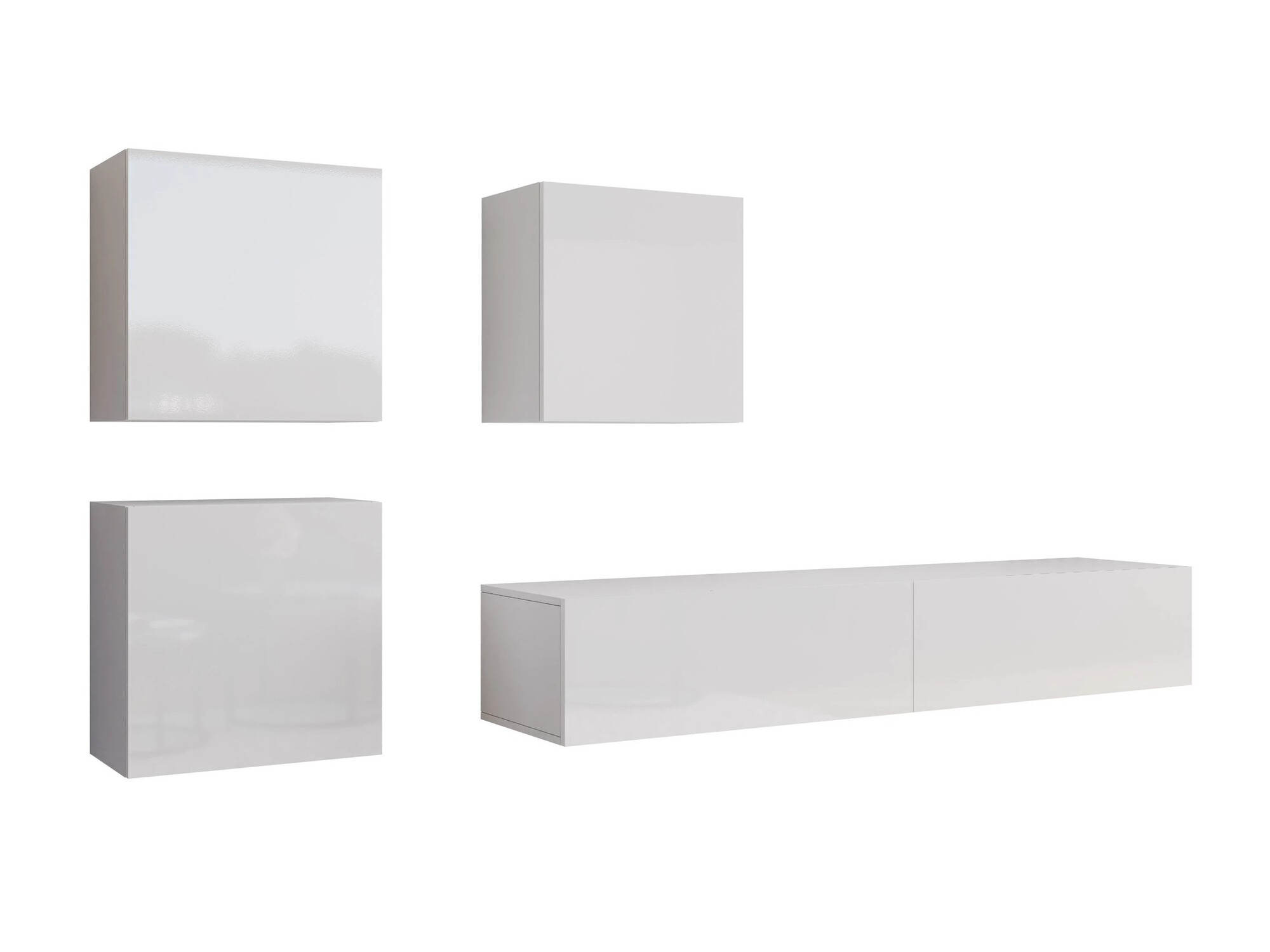 Set de living Vilrin IV (Alb + Alb lucios)