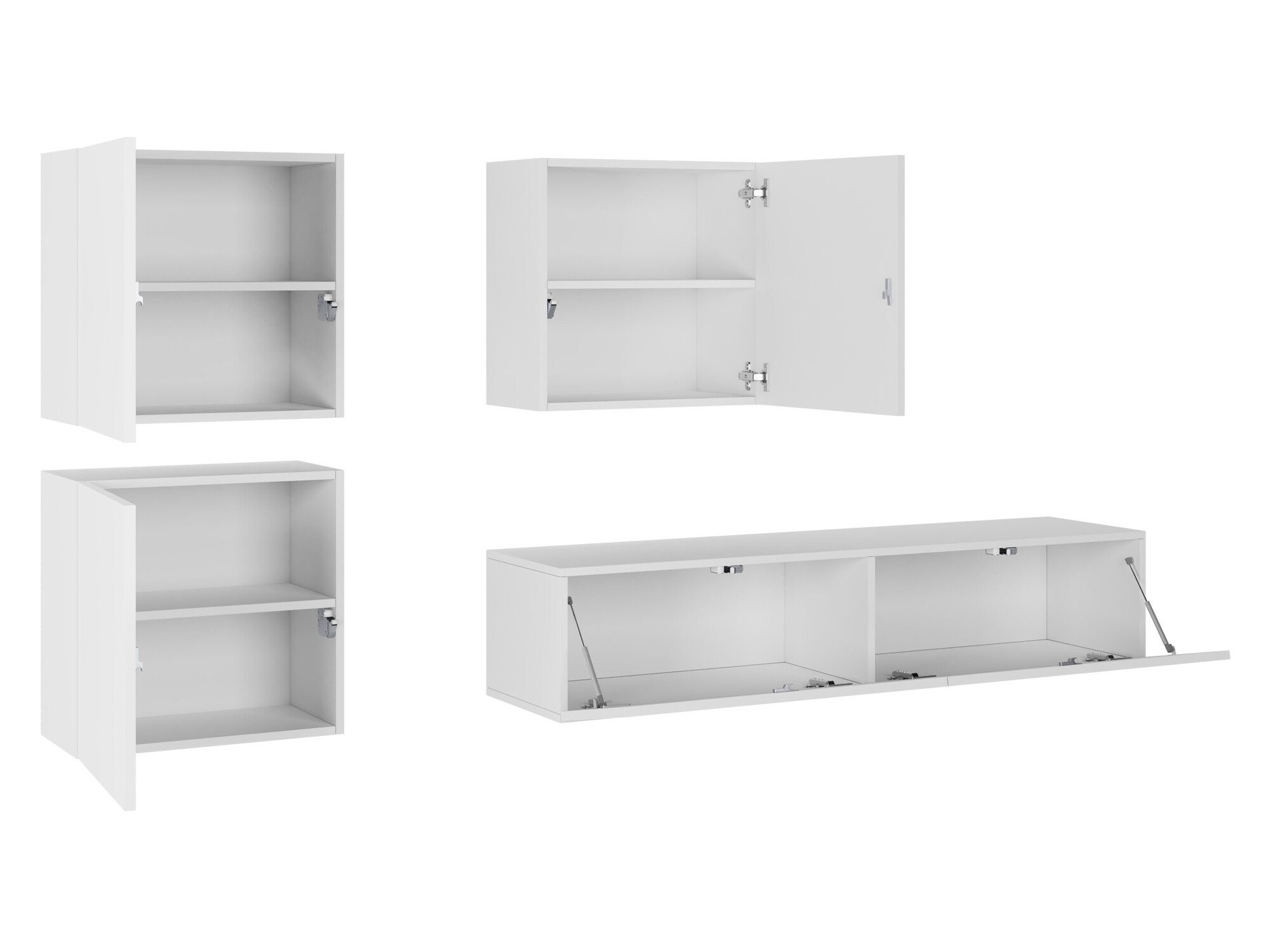 Set de living Vilrin IV (Alb + Alb lucios)