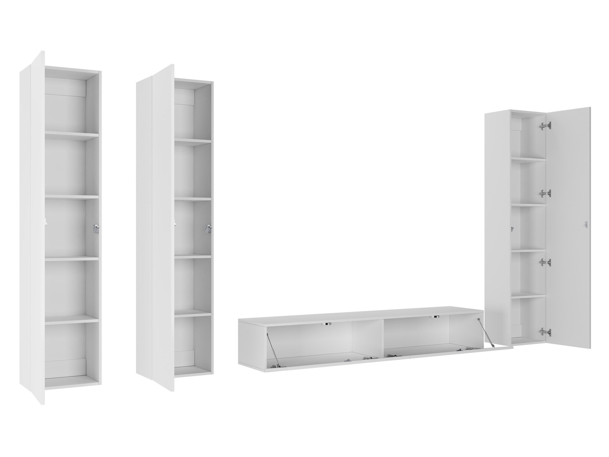 Set de living Vilrin (Negru + Negru lucios)