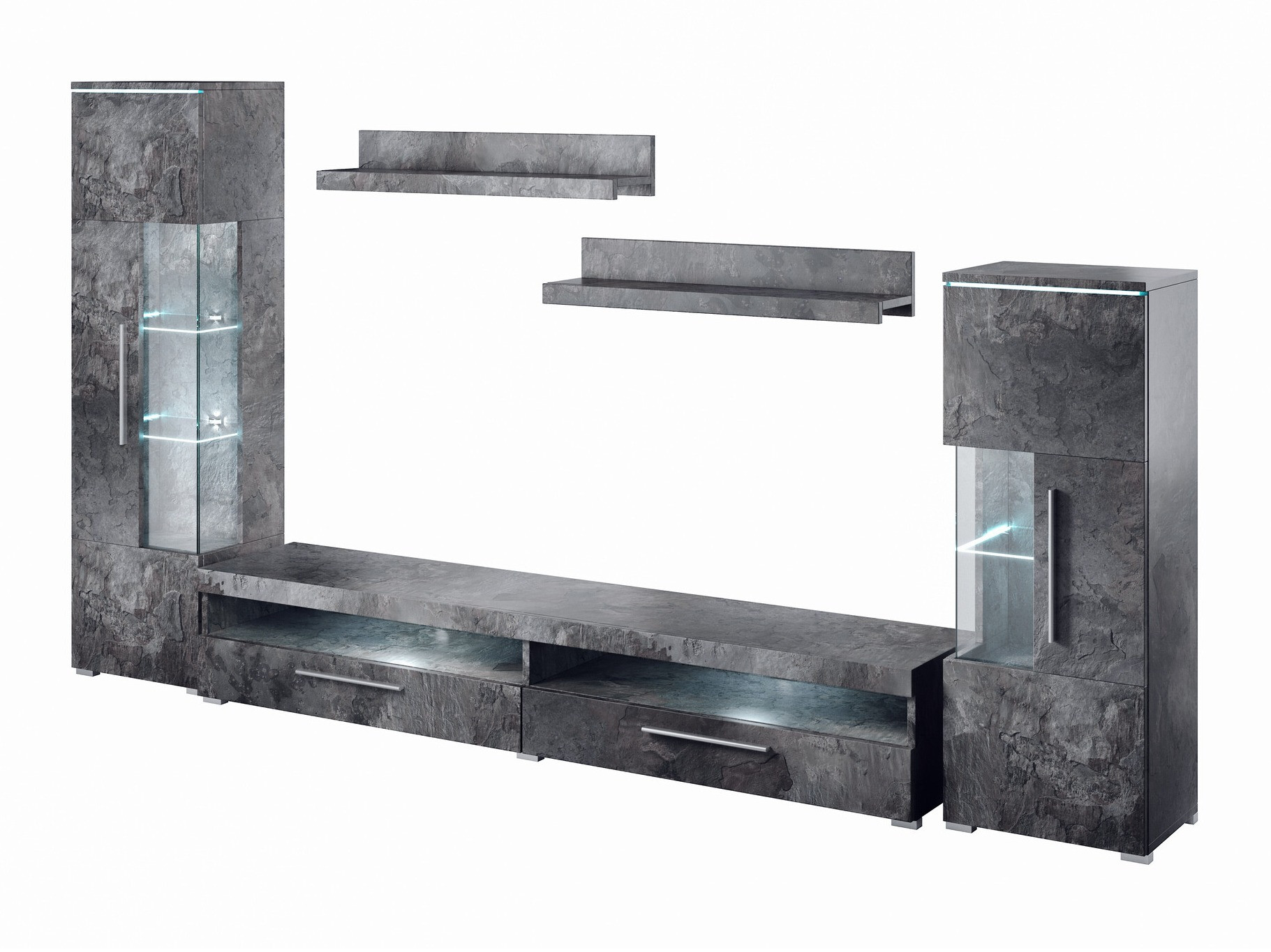 Set de living Torvire 107 (Beton închis la culoare)