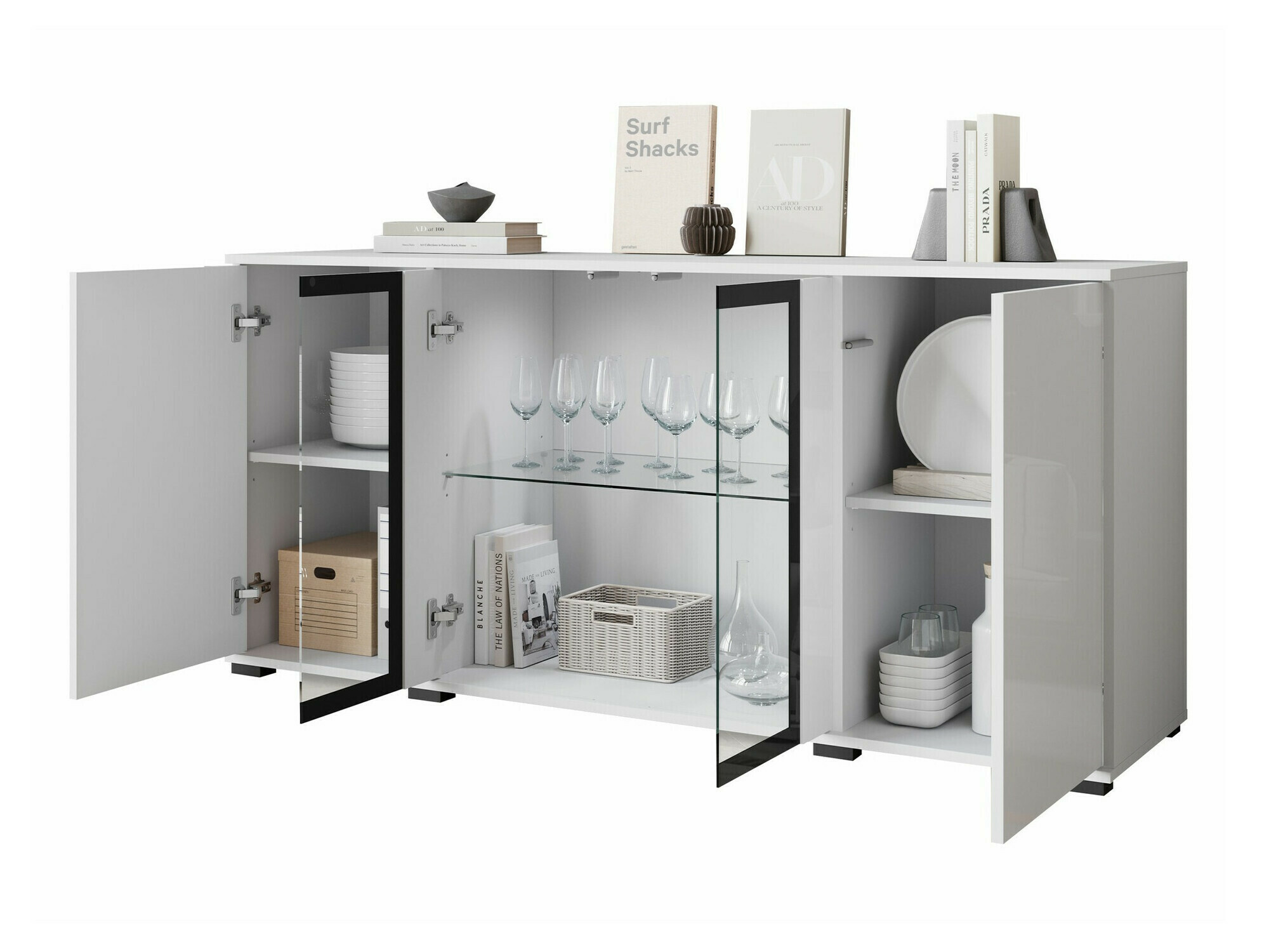 Bufet Torcame 102 (Stejar Wotan + Alb lucios)