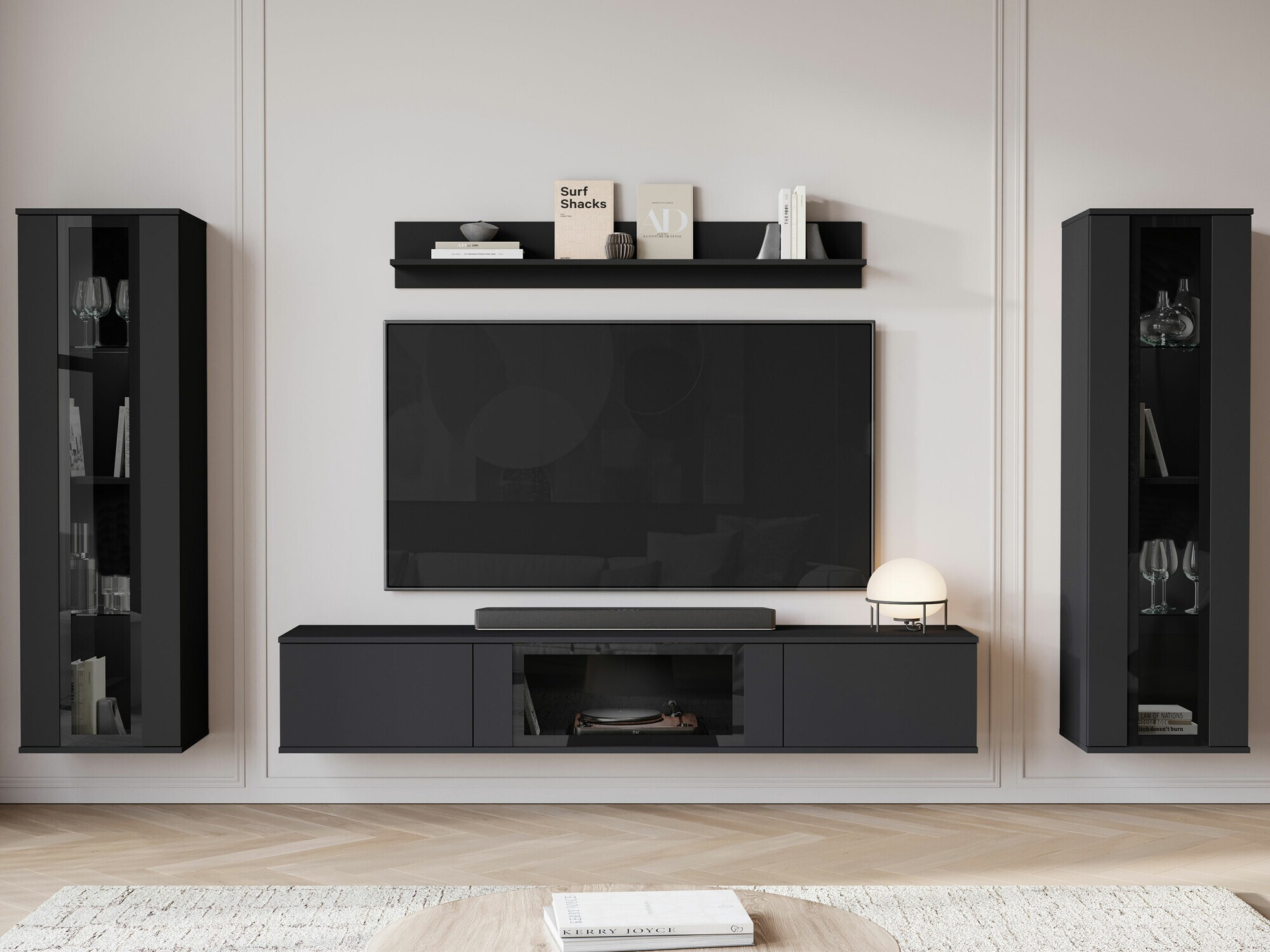 Set de living Torcame 103 (Negru)