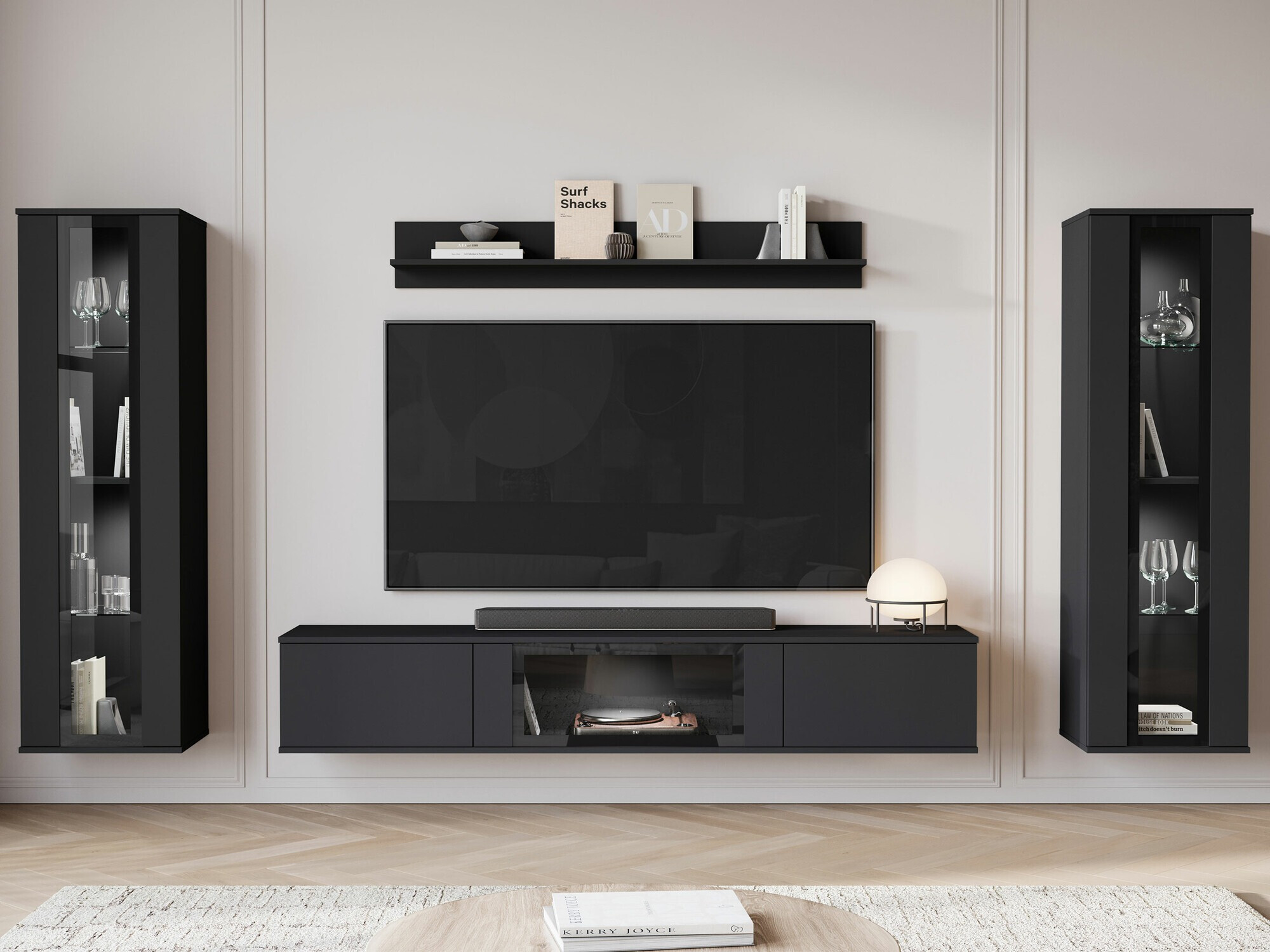 Set de living Torcame 103 (Negru)