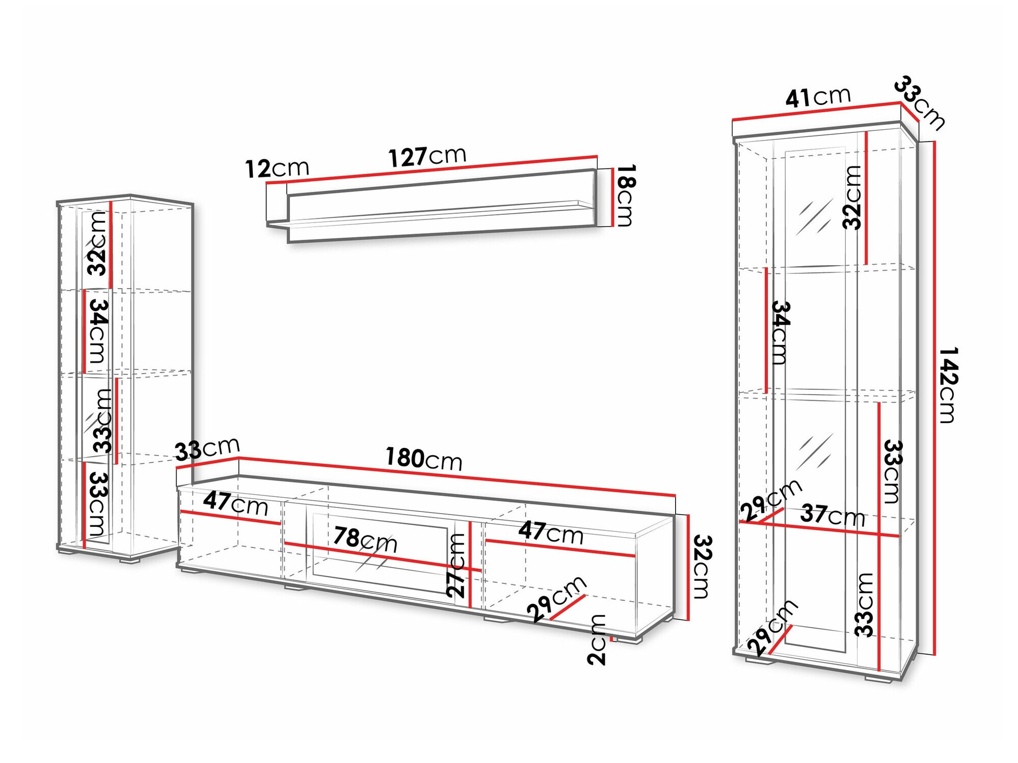 Set de living Torcame 103 (Stejar Wotan + Alb lucios)