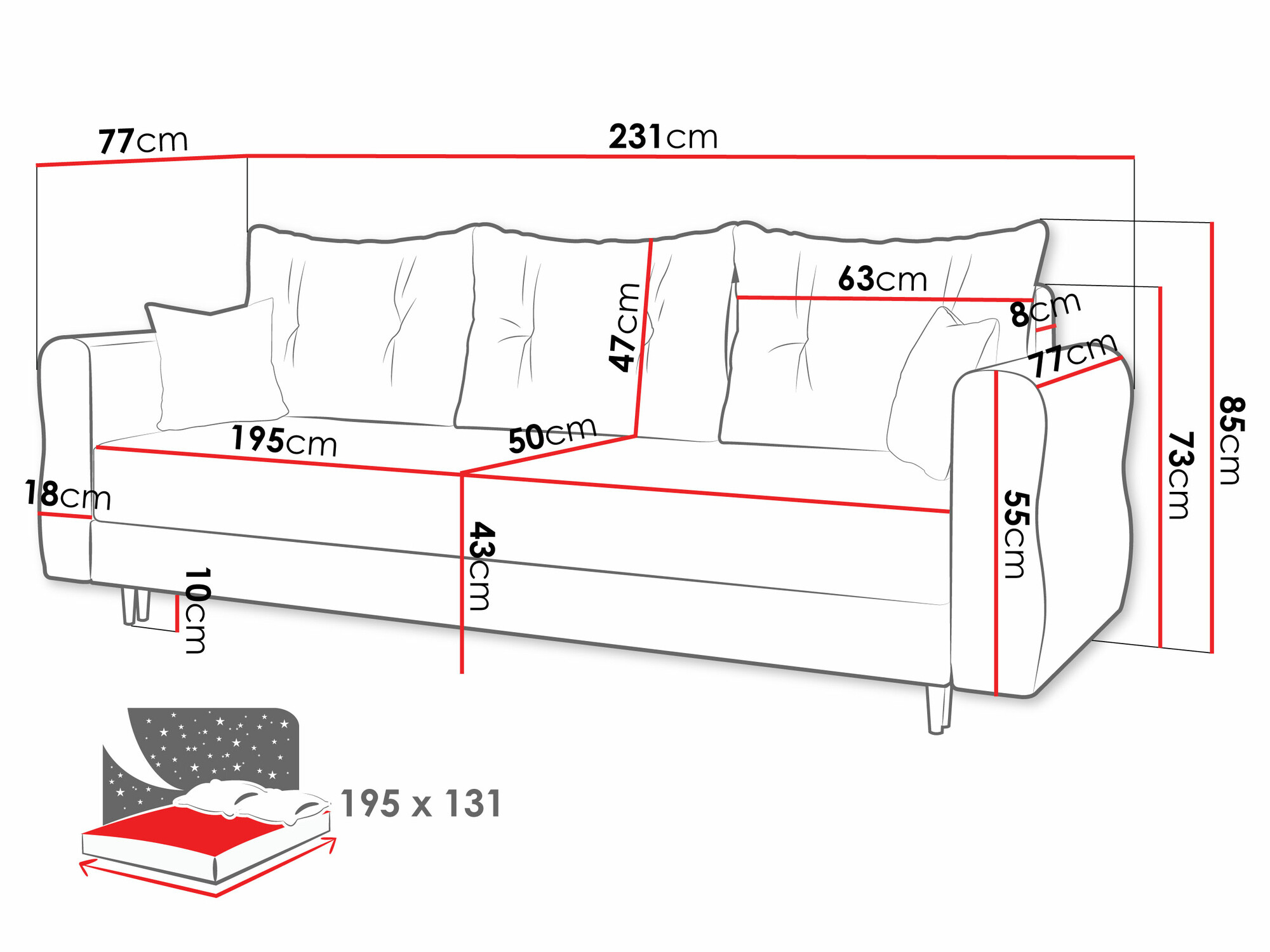 Canapea extensibilă Veldala 101 (Manila 14)