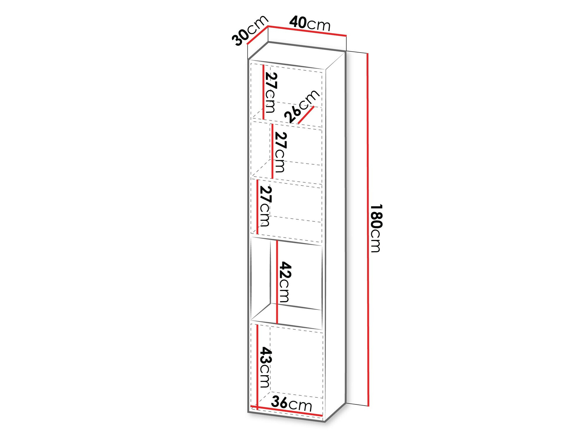 Raft de perete Species I (Negru)