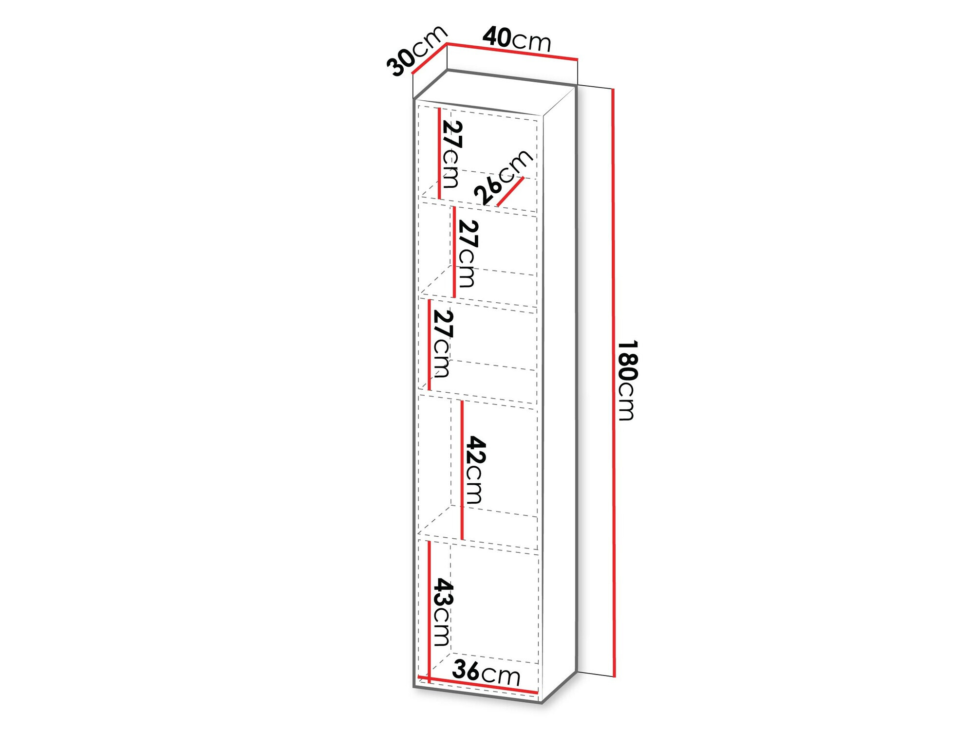 Raft de perete Species (Negru)