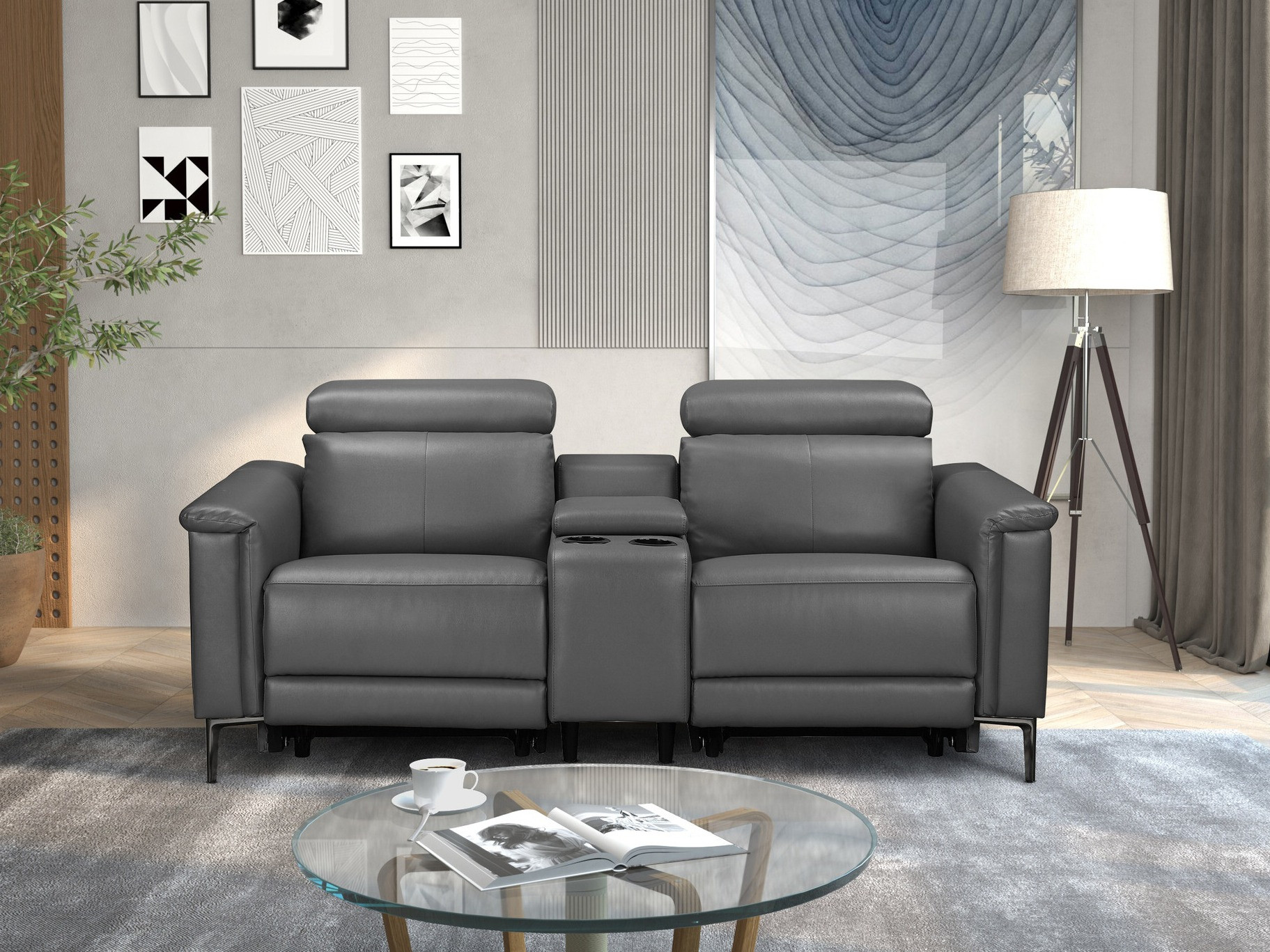 Canapea recliner Evamare 101 (Gri)