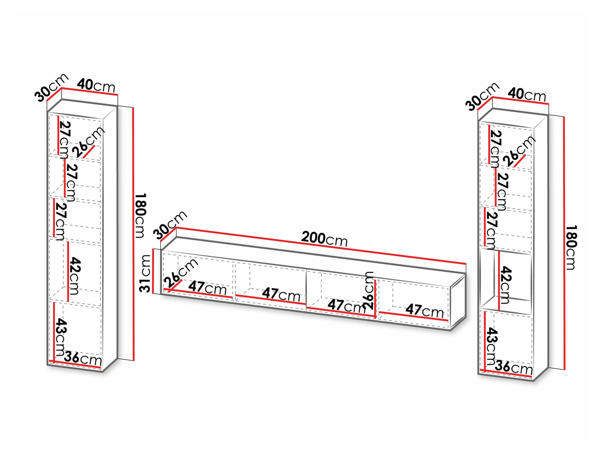 Set de living Species I (Negru)