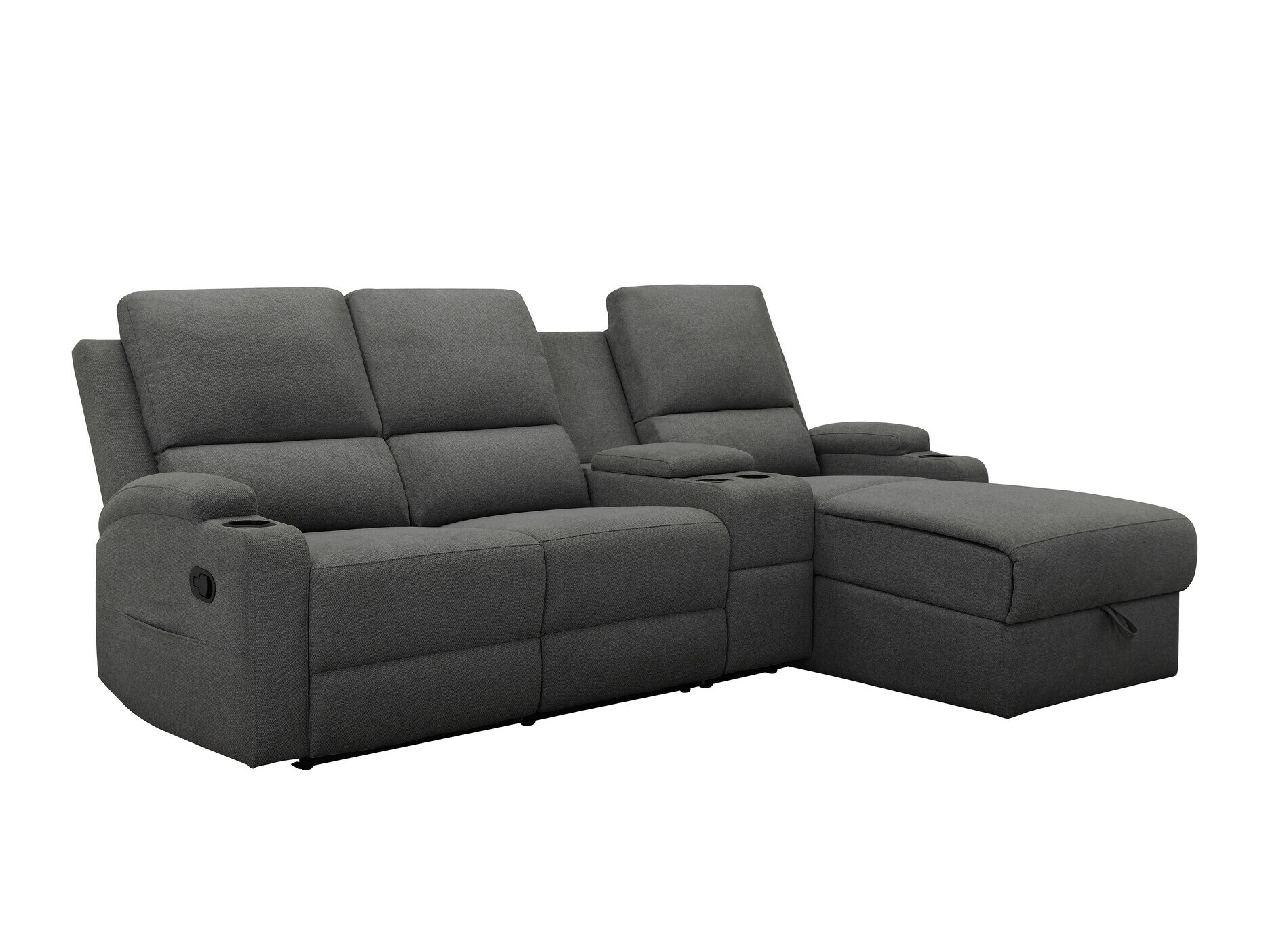 Colțar cu recliner Denton 1368 (Antracit)