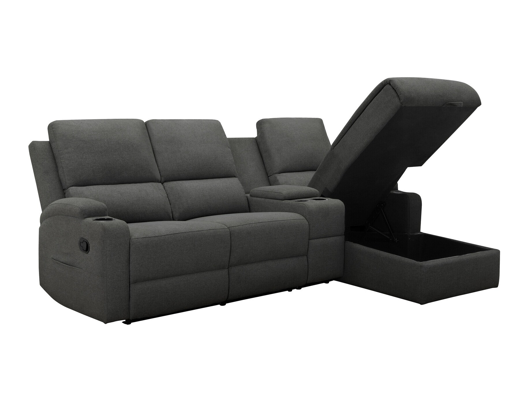 Colțar cu recliner Denton 1368 (Antracit)