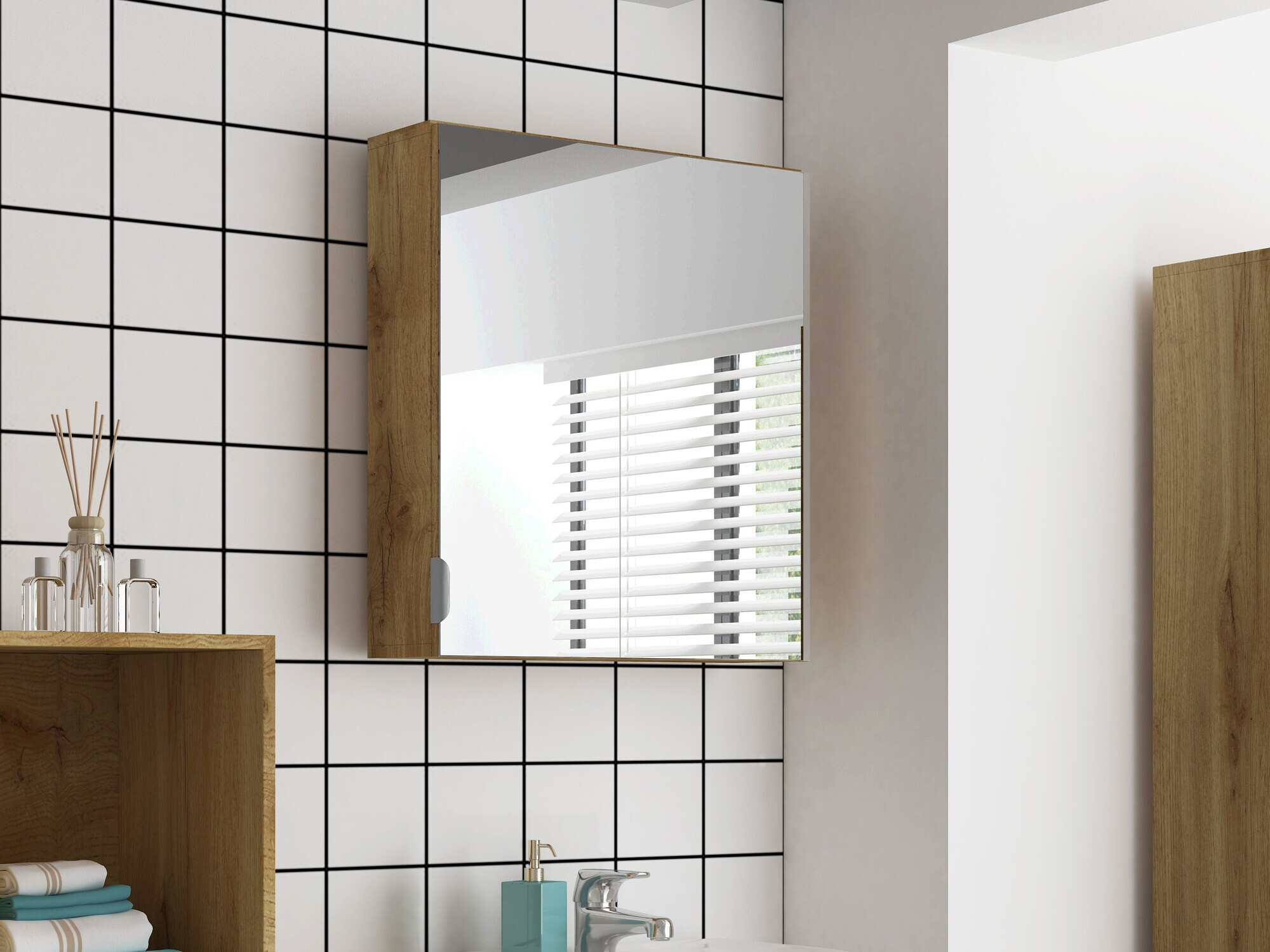 Dulap de baie cu oglindă Denton 1470