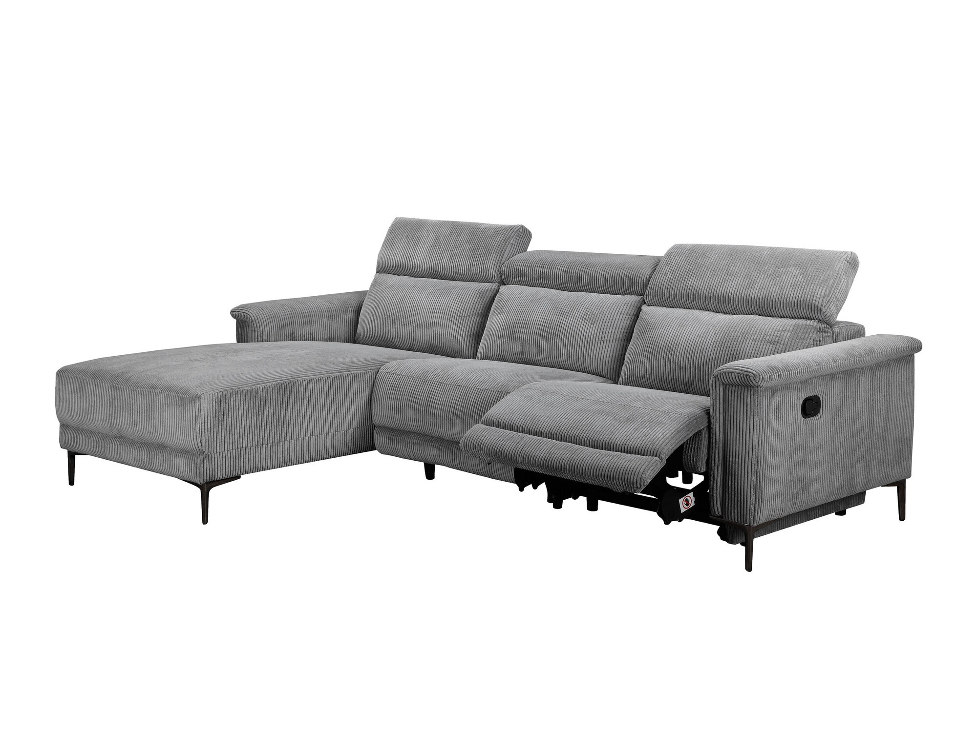 Colțar cu recliner Denton 1474 (Gri)