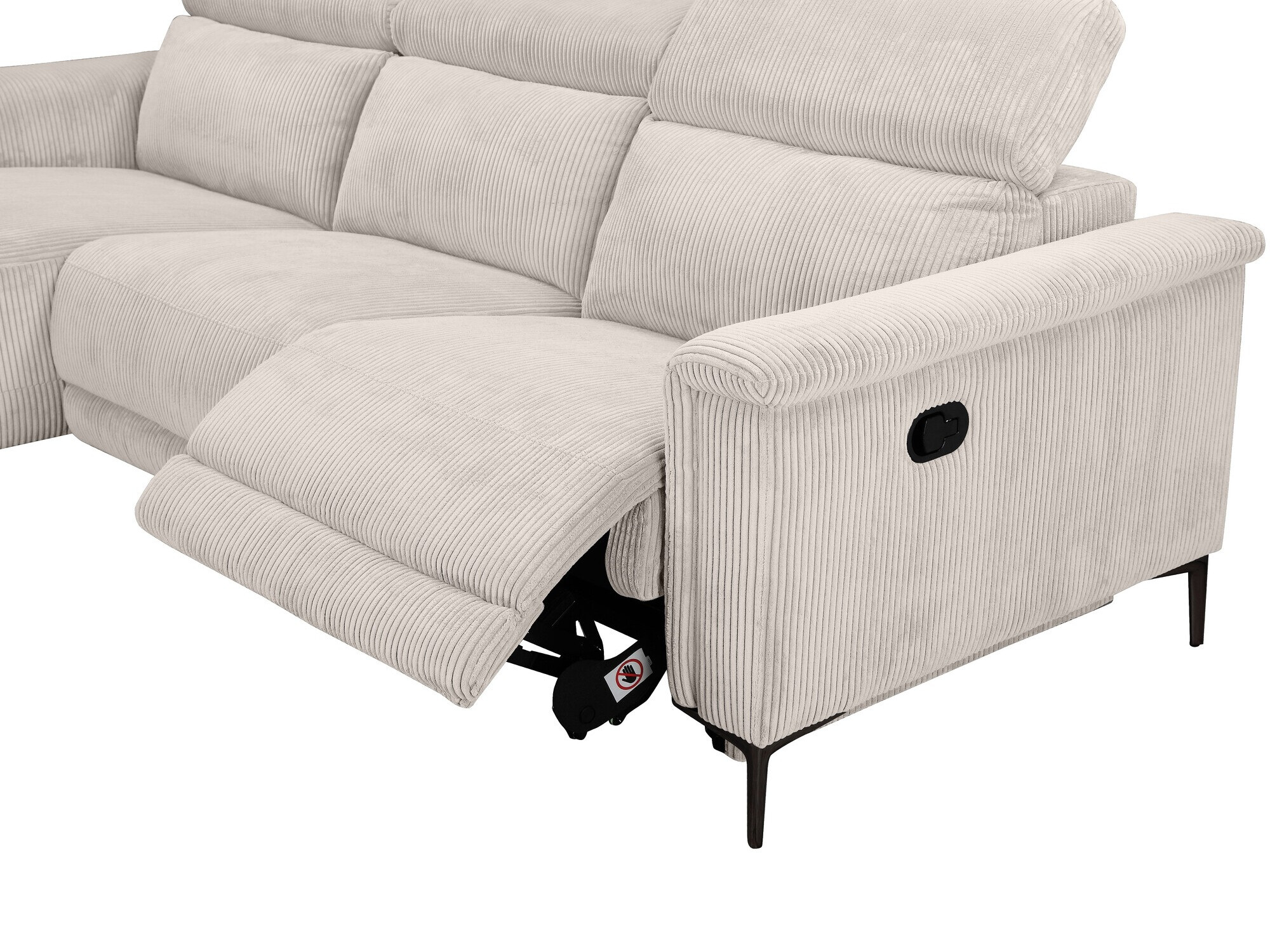 Colțar cu recliner Evamare 102 (Crem)