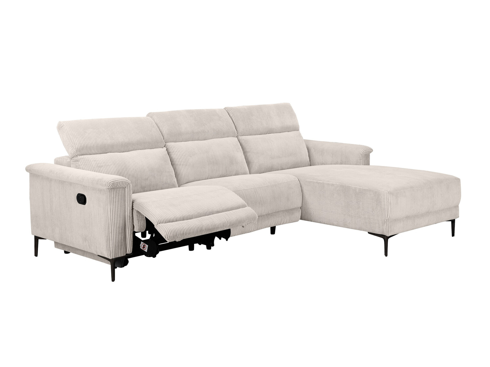 Colțar cu recliner Evamare 102 (Crem)