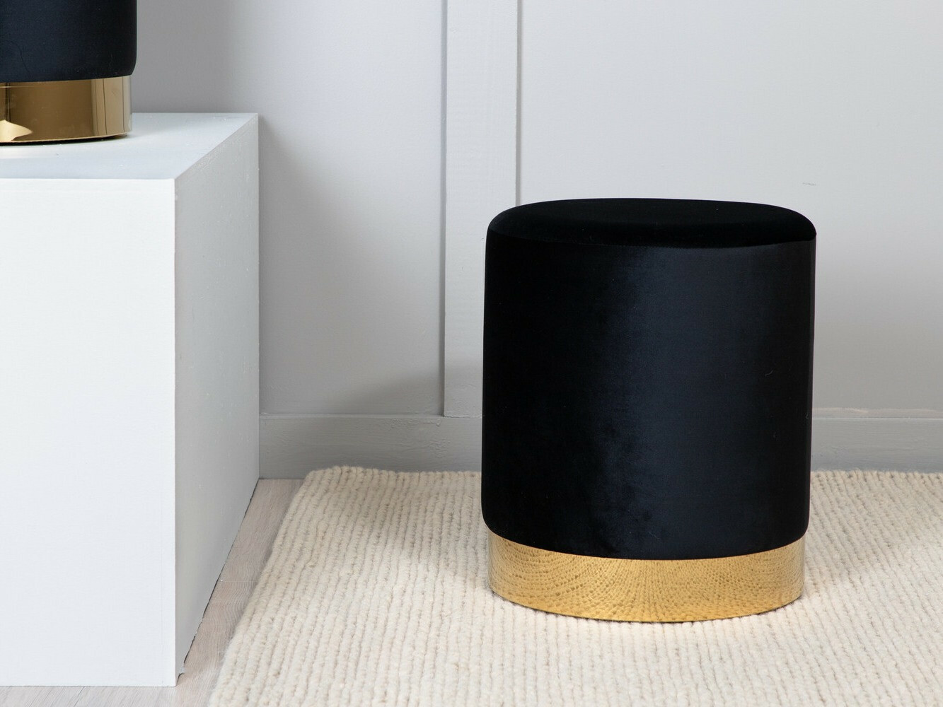 Taburet Dallas 2936 (Negru + Galben lucios)